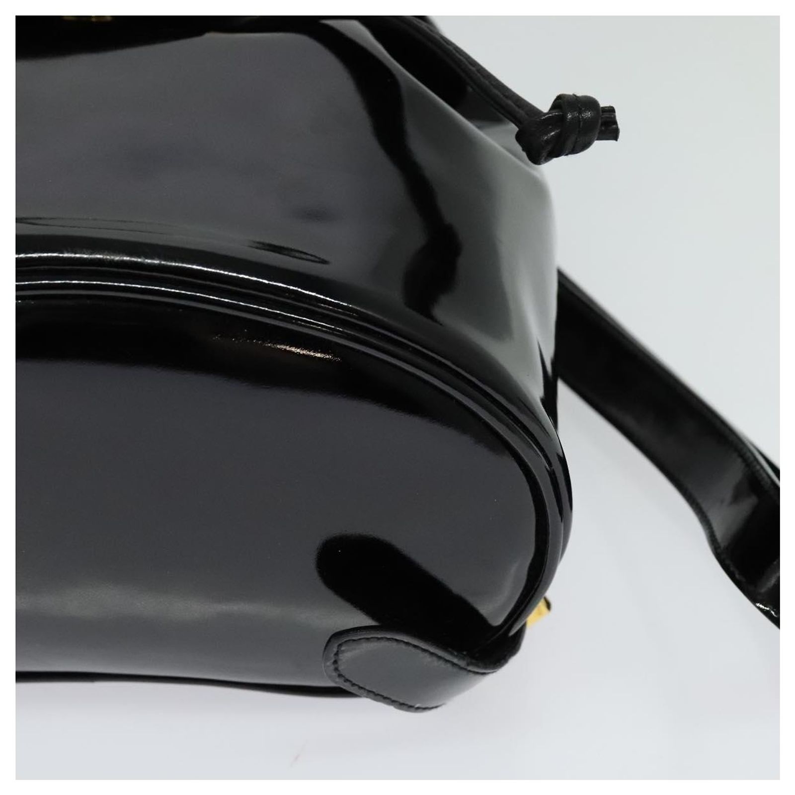 Salvatore Ferragamo Gancini Backpack Enamel Black Silver Auth KD548 Salvatore Ferragamo Backpacks for Women for sale | eBay main image 4