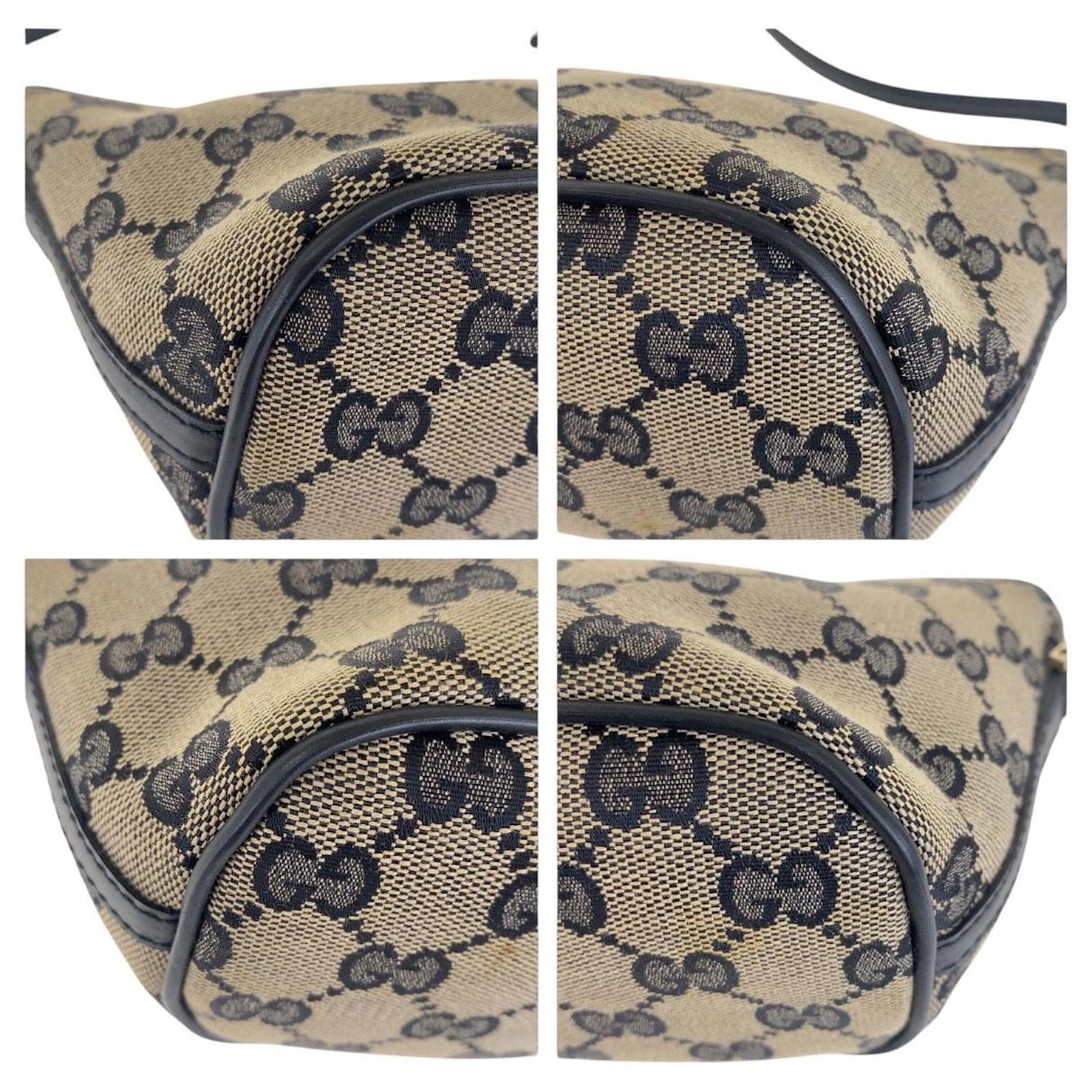 Gucci GG Canvas/Leather Handbag 039 1103 Black Cloth ref.2158234