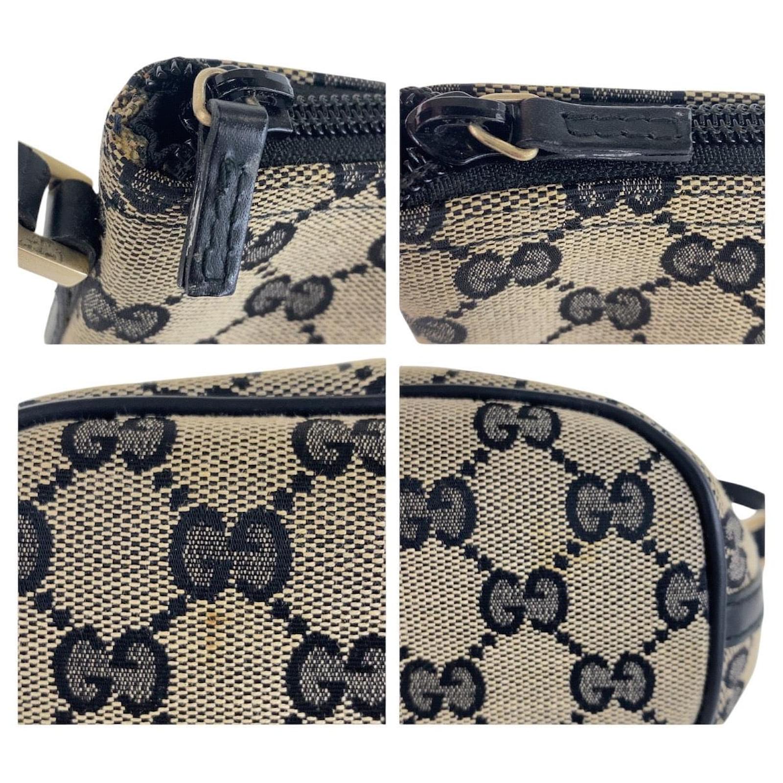 Gucci GG Canvas/Leather Handbag 039 1103 Black Cloth ref.2158234