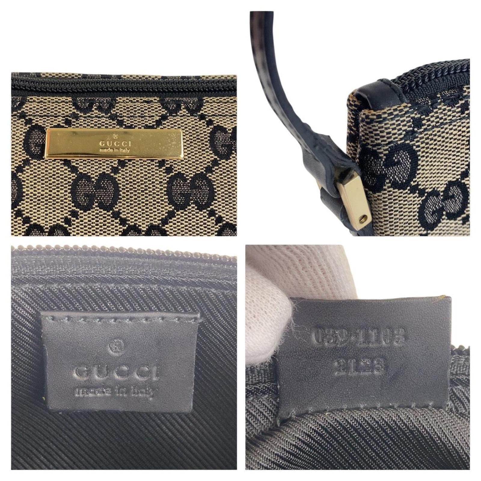 Gucci GG Canvas/Leather Handbag 039 1103 Black Cloth ref.2158234