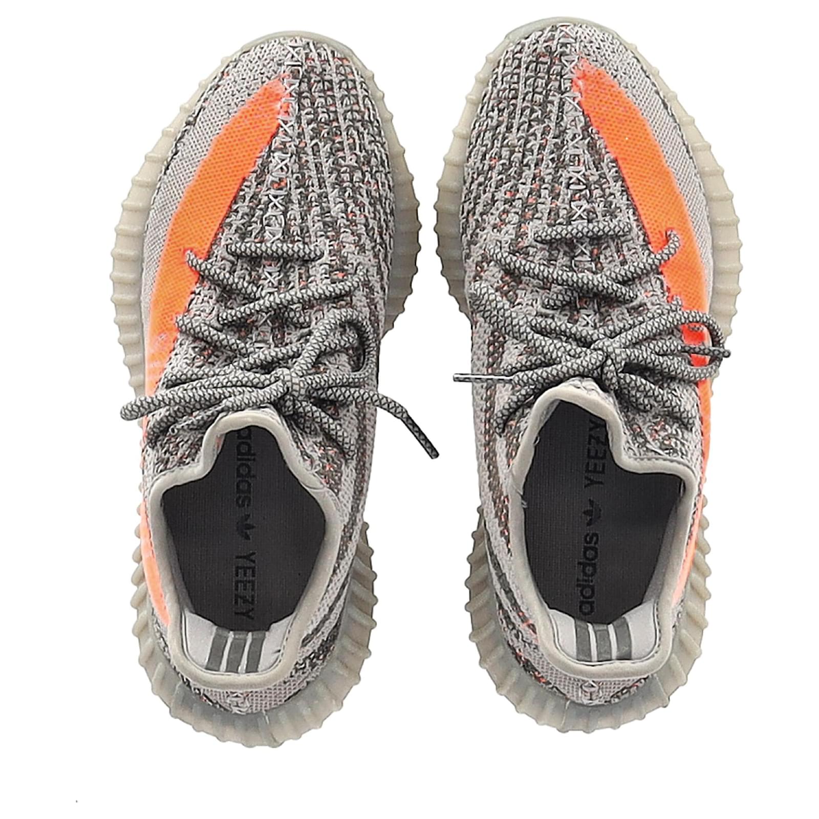yeezy gray with orange