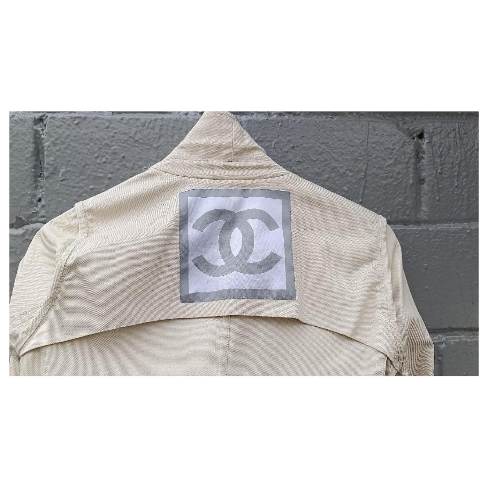 Chanel 04P Sports Line Nylon Jacket White Ivory P22996V13528