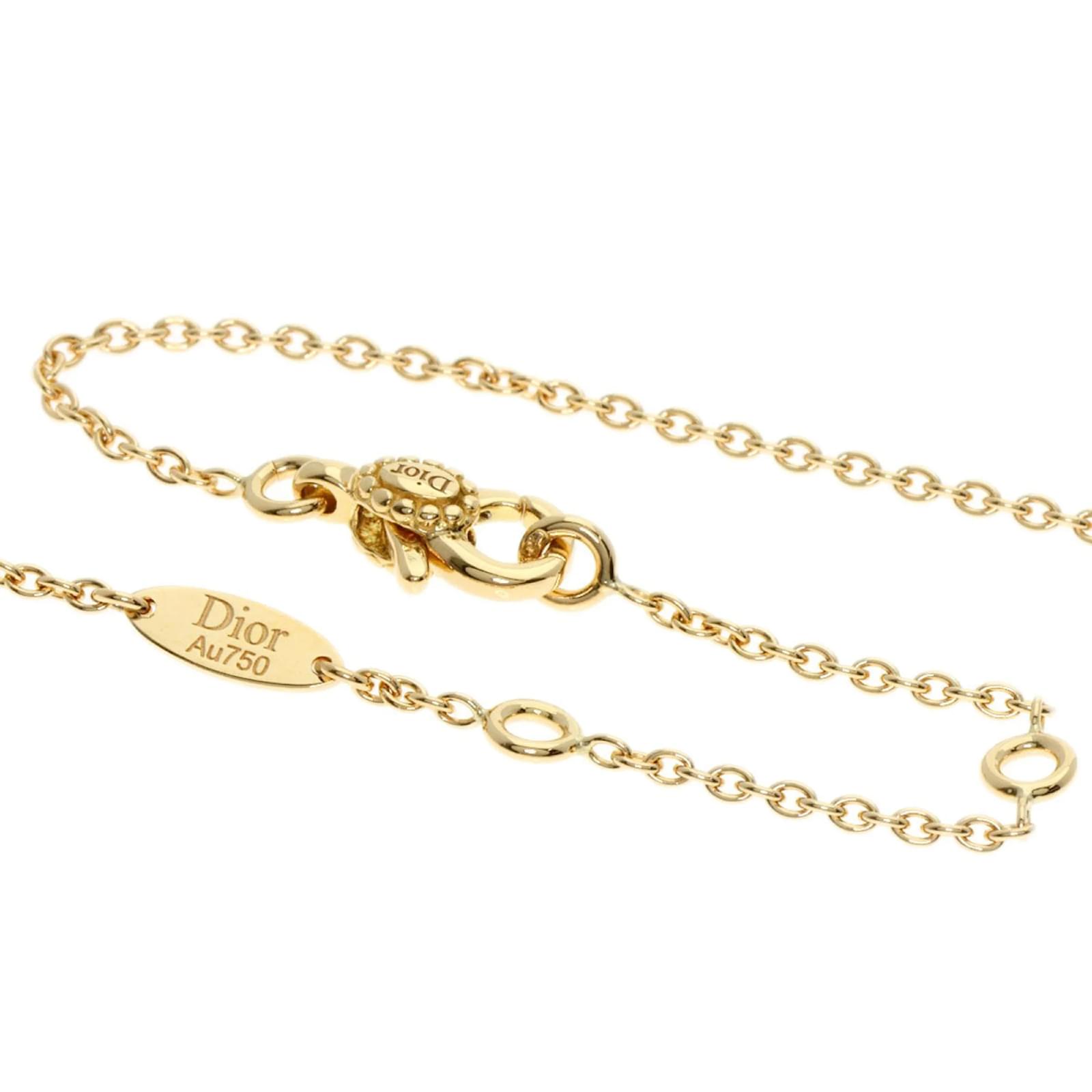 Christian Dior Dior Mimi Rose 3P Diamond Necklace Yellow gold ref