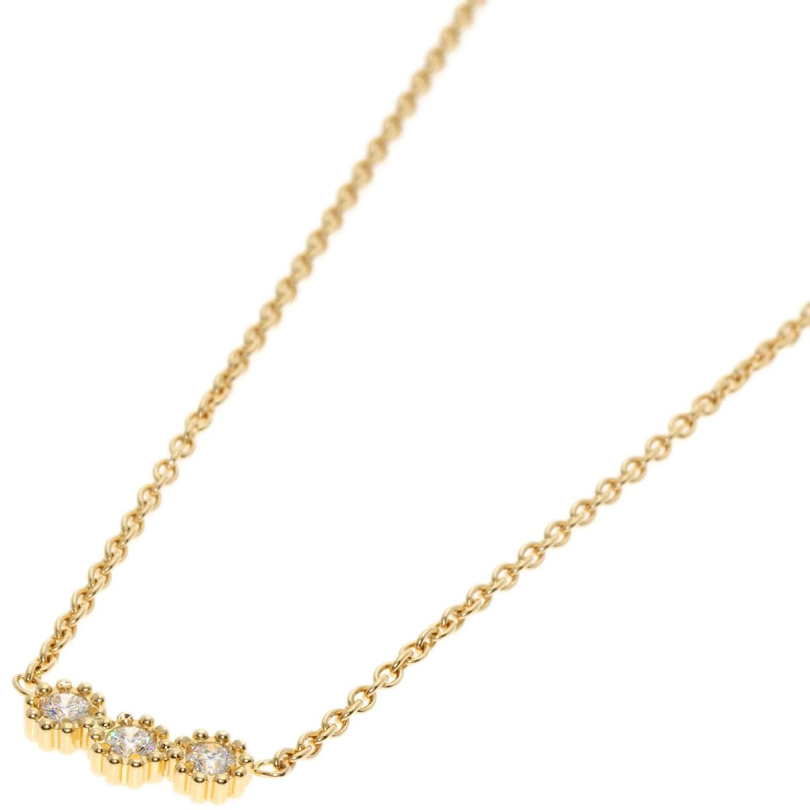 Christian Dior Dior Mimi Rose 3P Diamond Necklace Yellow gold ref