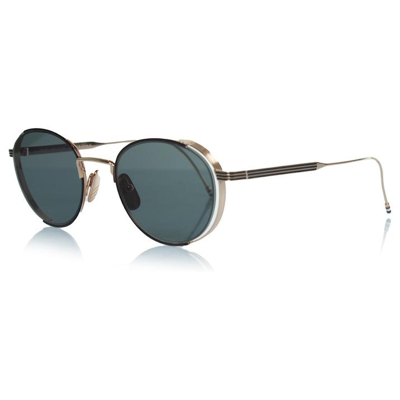 Thom Browne, TB 106 A BLK GLD 50 sunglasses Golden ref.2174585