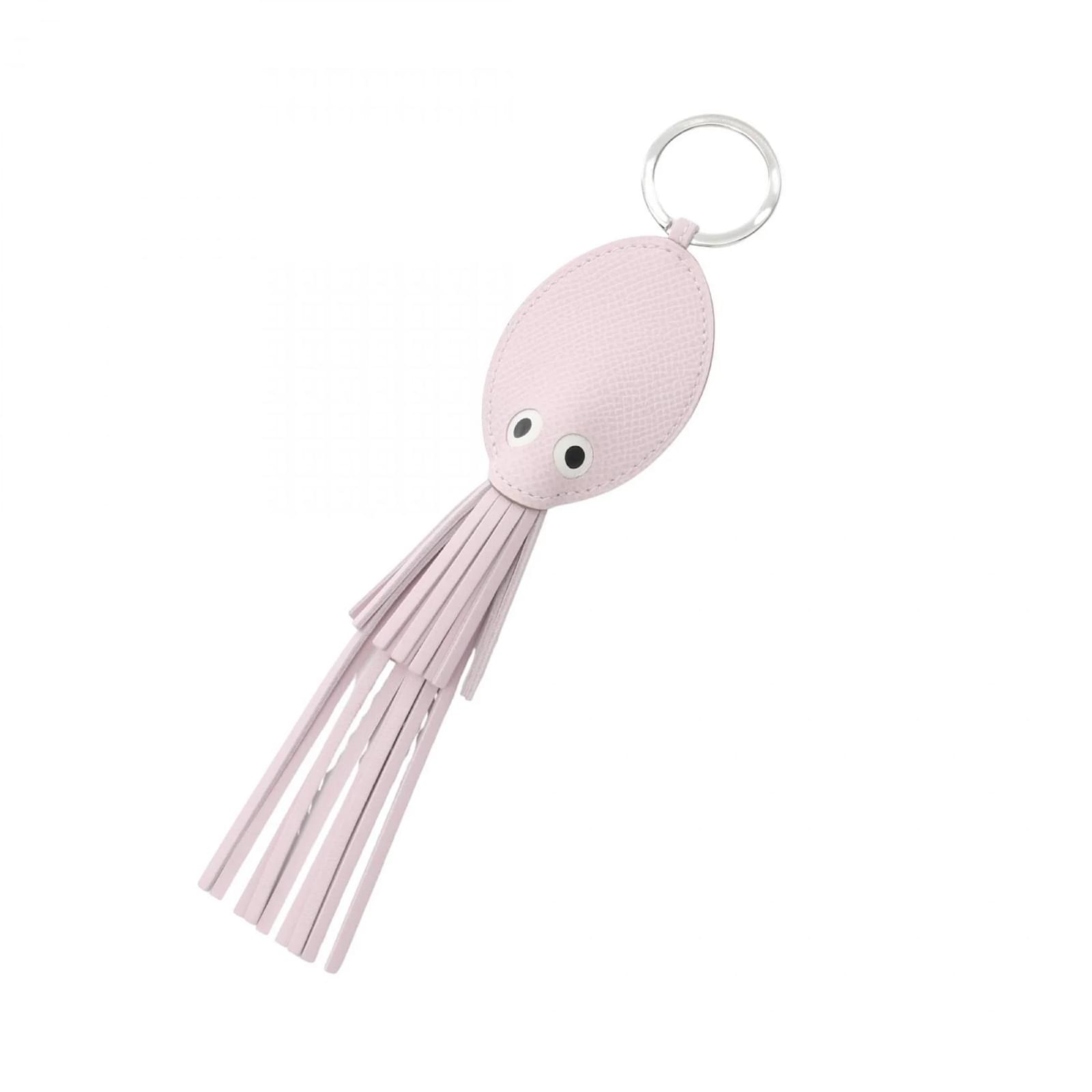 Hermès Hermes Poulpe Mauve Pale Charm Keyring Purple Leather