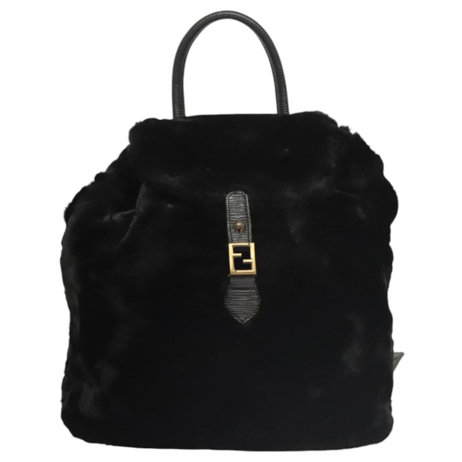 FENDI Backpack Leather Black Auth 117165 ref.2177949 - Joli  display picture 2