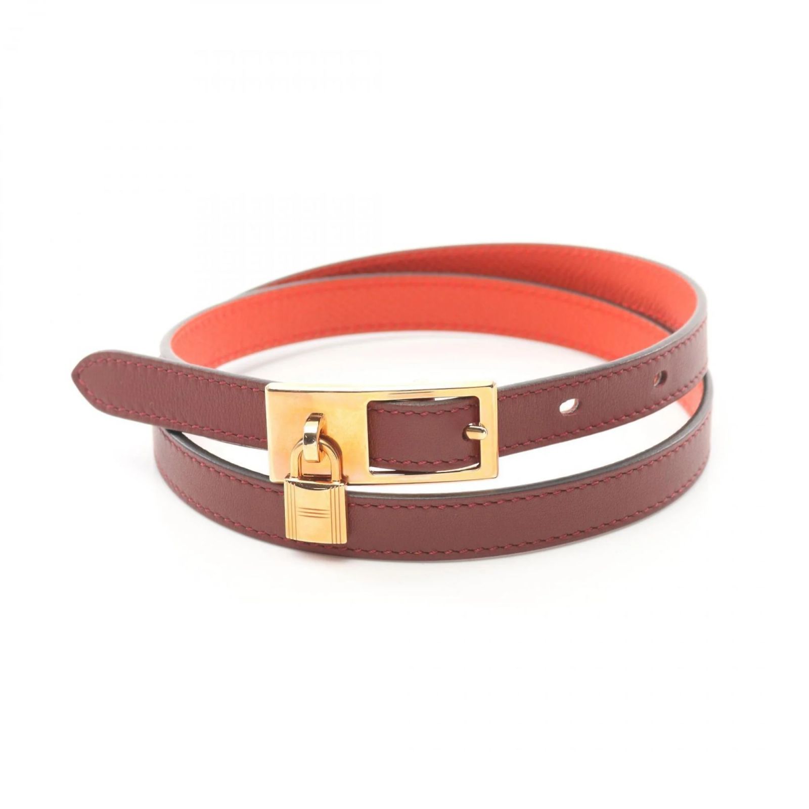 Hermes women’s 2 tone “lucky belt” Lucky leather belt Hermès Black size 75 cm in Leather - 55816902 main image 2