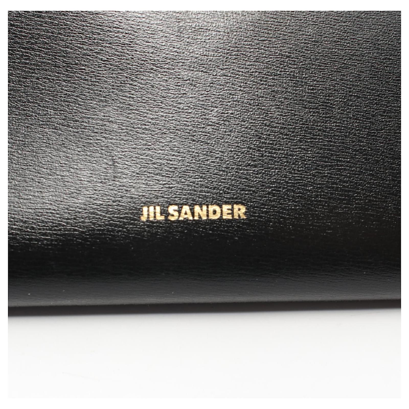 Jil Sander Goji Medium Leather Wallet Black Pony-style calfskin