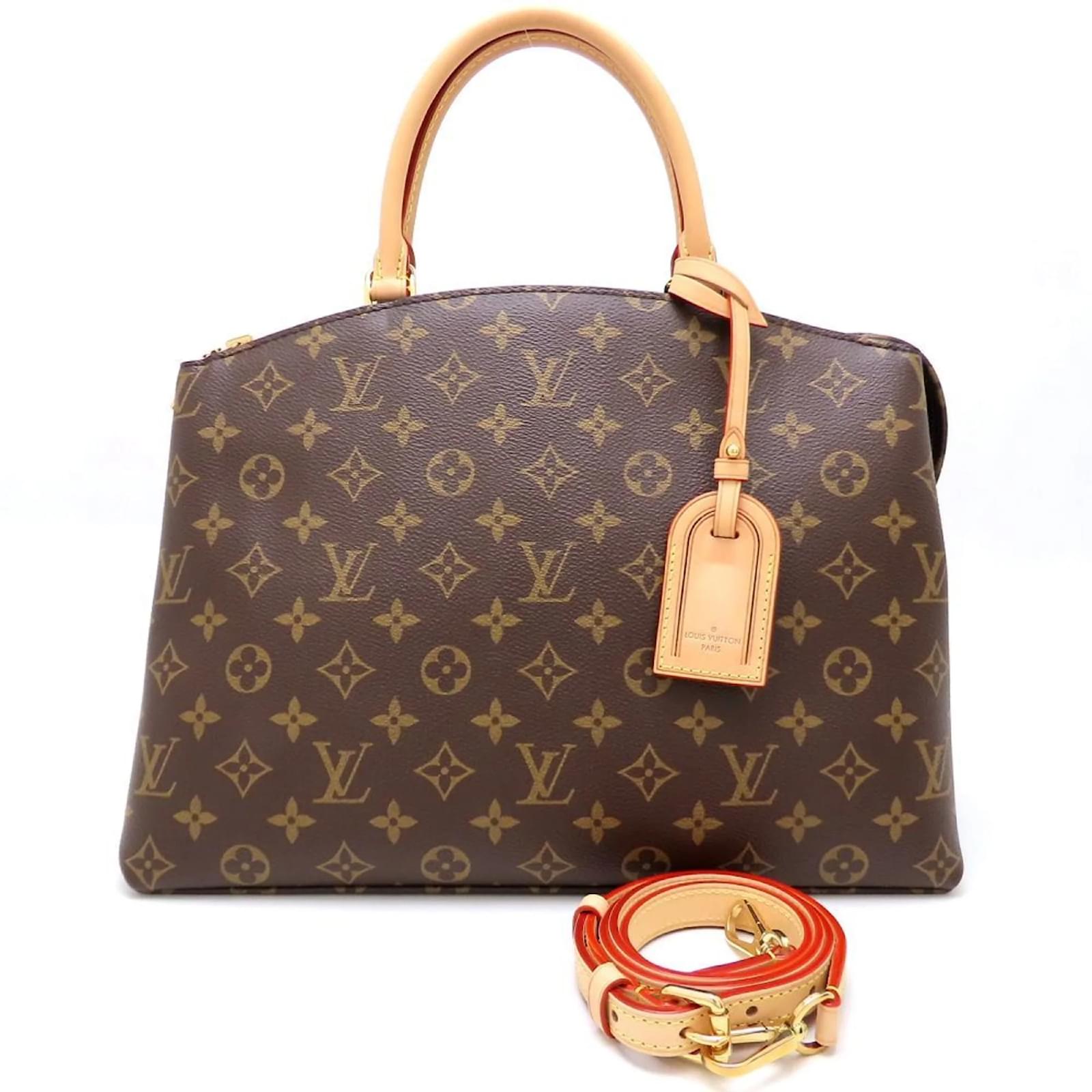 Louis Vuitton Monogram Grand Palais MM Handbag Brown Patent