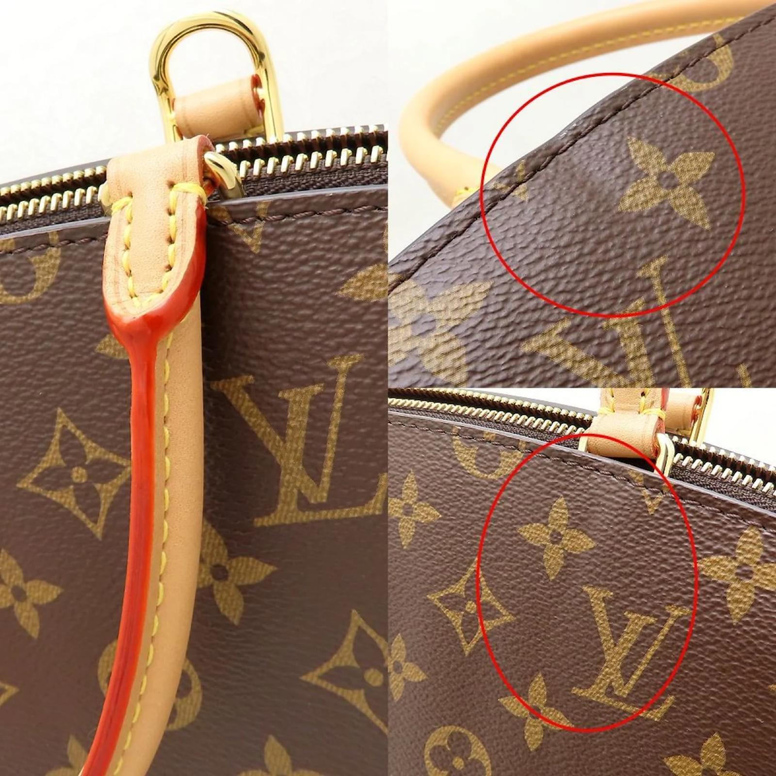 Louis Vuitton Monogram Grand Palais MM Handbag Brown Patent