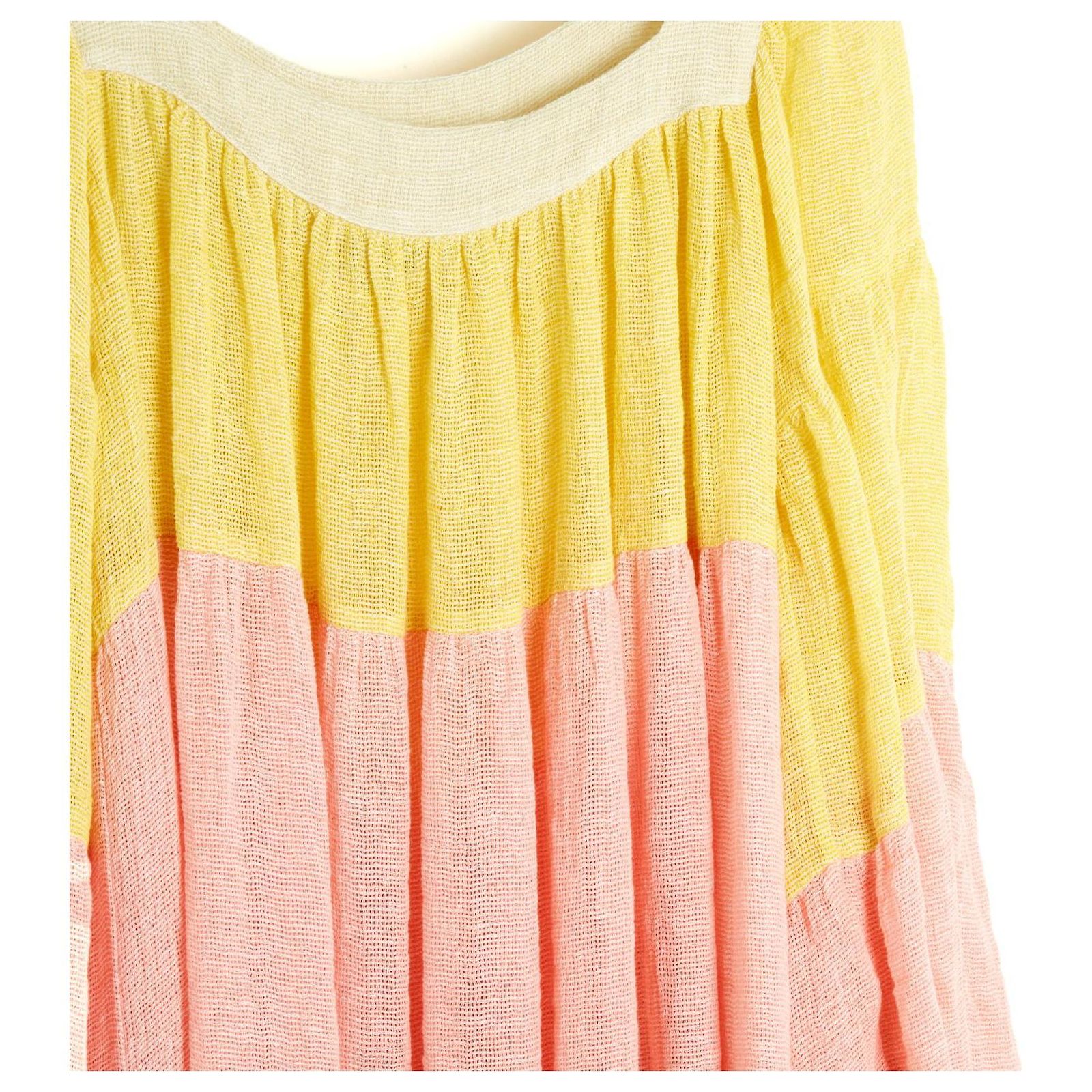Robe Combinaison (jumpsuit) Lisa Marie Fernandez - Taille FR40/UK12/US10, écru, Volants - Occasion Parfait état