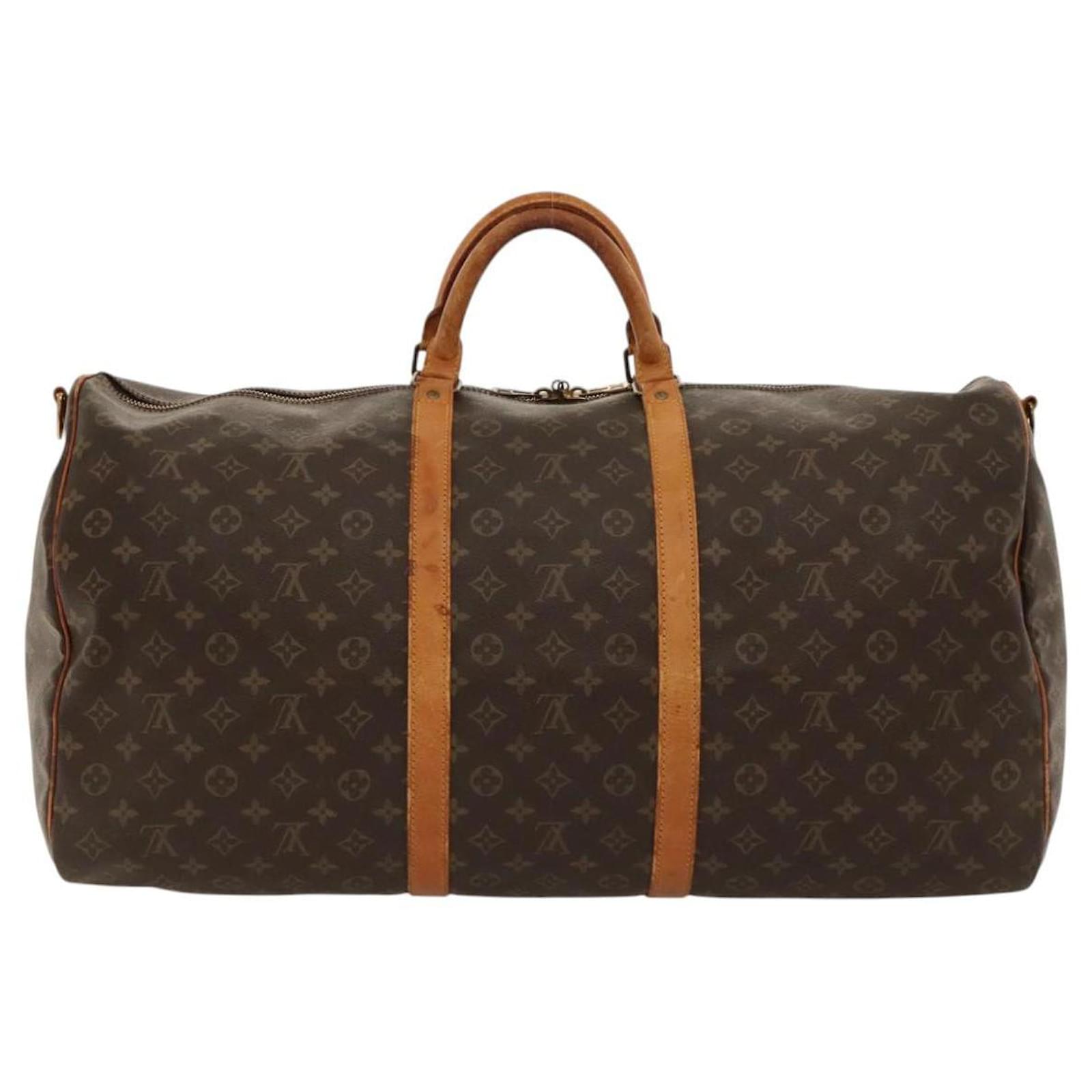 Louis Vuitton Keepall Bandoulire 60 Brown Cloth  ref.2180685