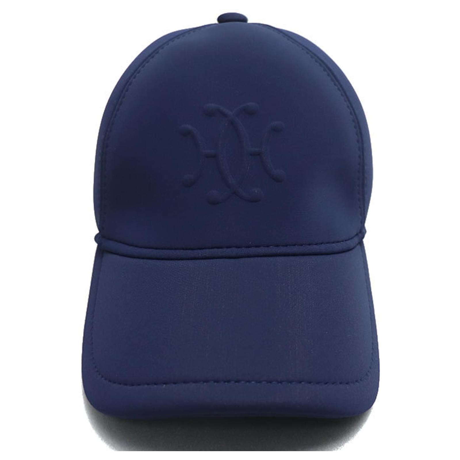 Hermès Hermes Neoban Atlantic H Lift Cap Navy blue Elastane Nylon
