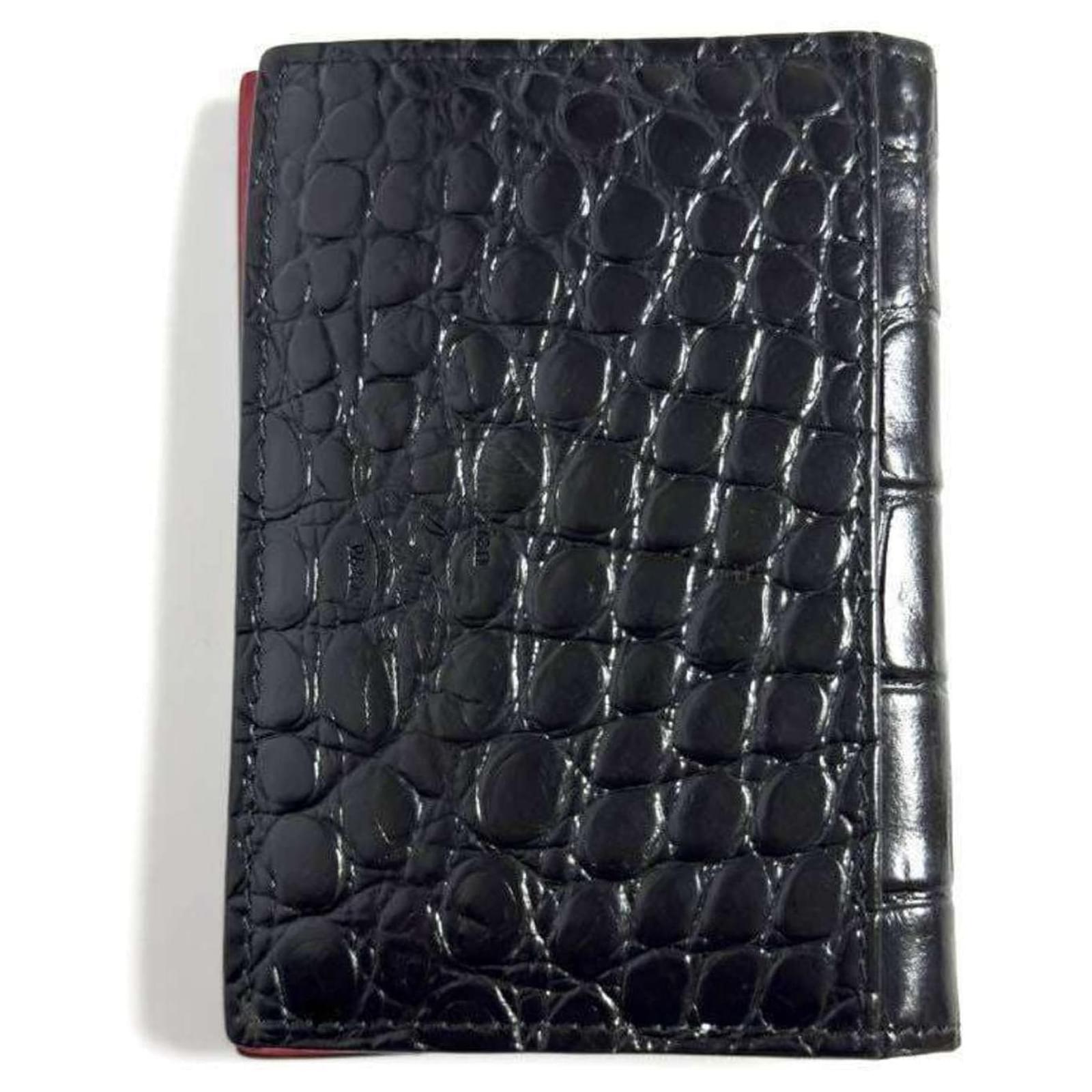 Porte-cartes pour homme Christian Louboutin en cuir embossé