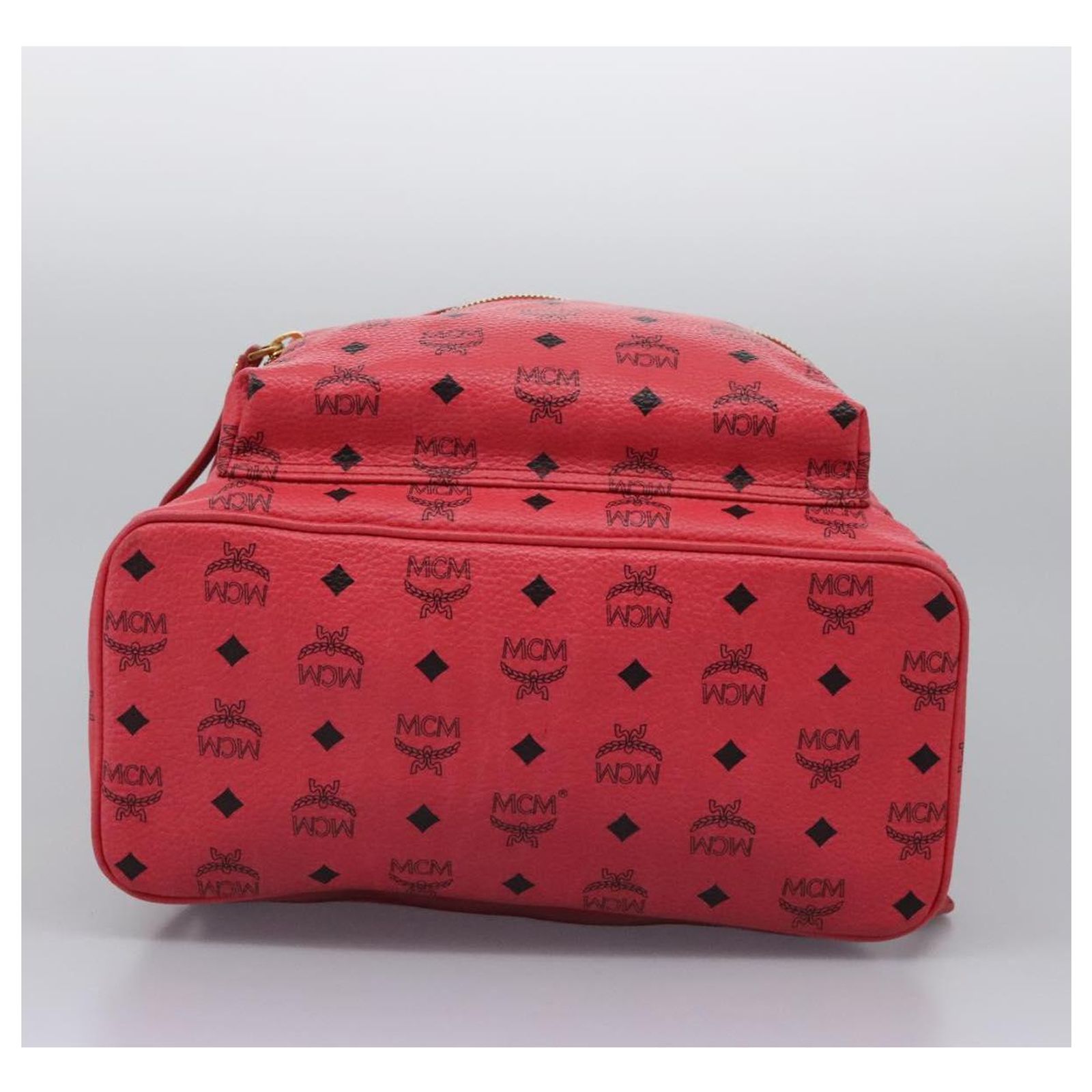 MCM Vicetos Backpack PVC Leather Pink MCM Visetos Side Stud Mini Stark Backpack Pink 1697460  main image 2