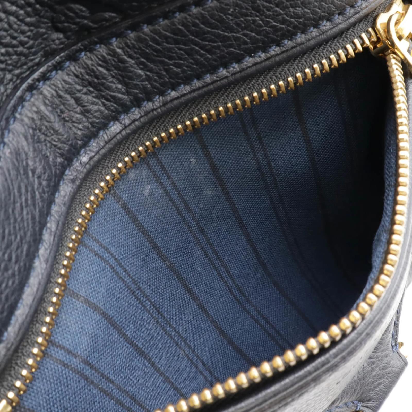 Louis Vuitton Monogram Empreinte Lumineuse PM Tote Bag Navy blue Cloth  ref.2184839