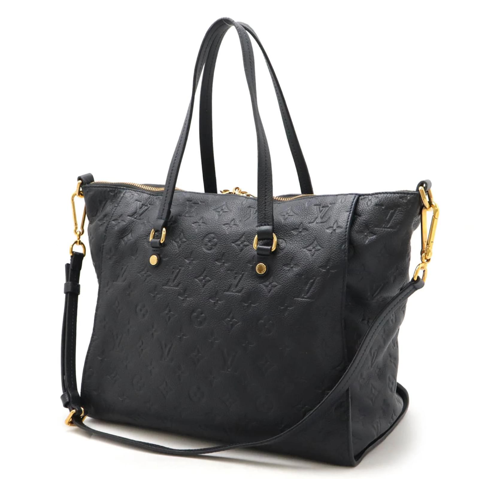 Louis Vuitton Monogram Empreinte Lumineuse PM Tote Bag Navy blue Cloth  ref.2184839