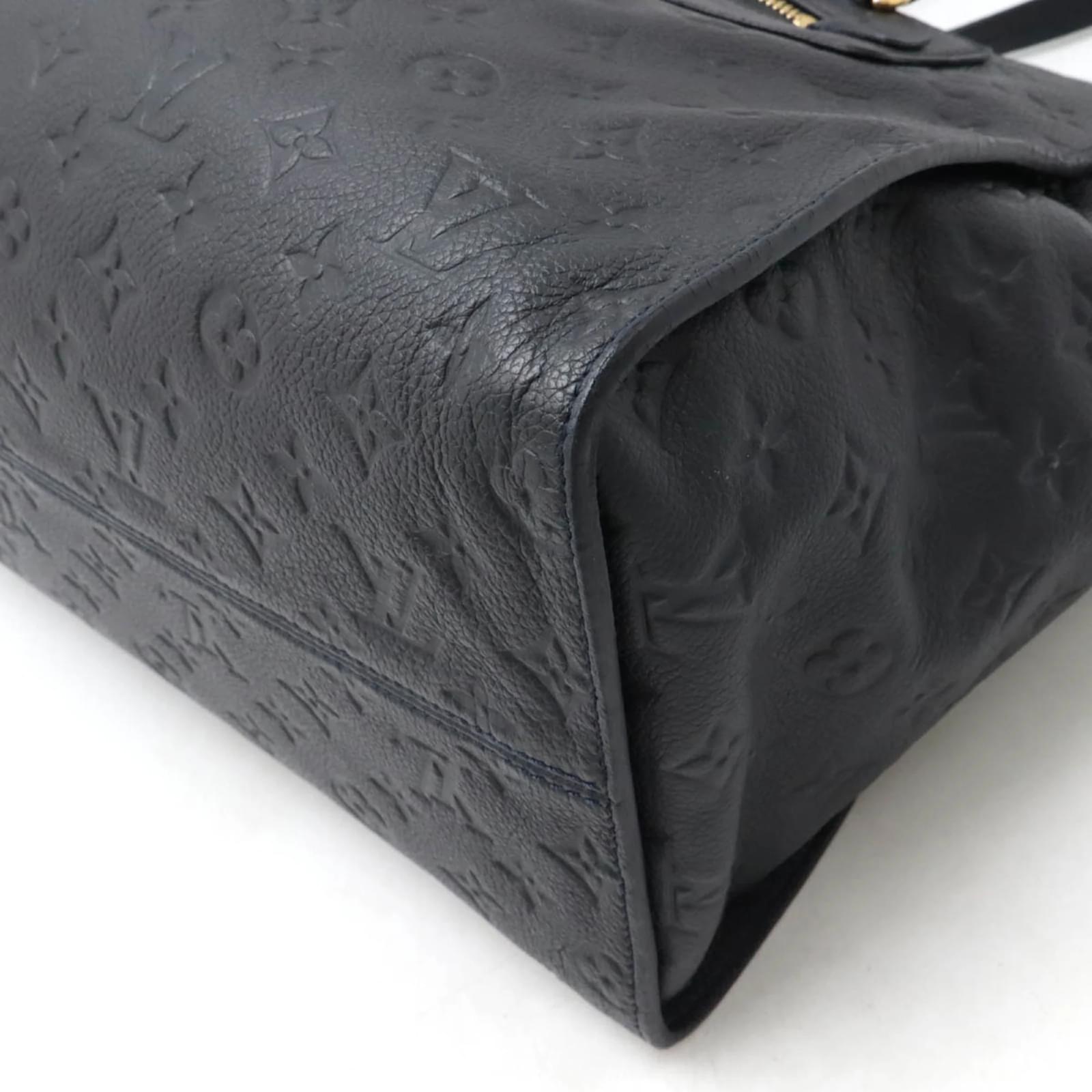 Louis Vuitton Monogram Empreinte Lumineuse PM Tote Bag Navy blue Cloth  ref.2184839