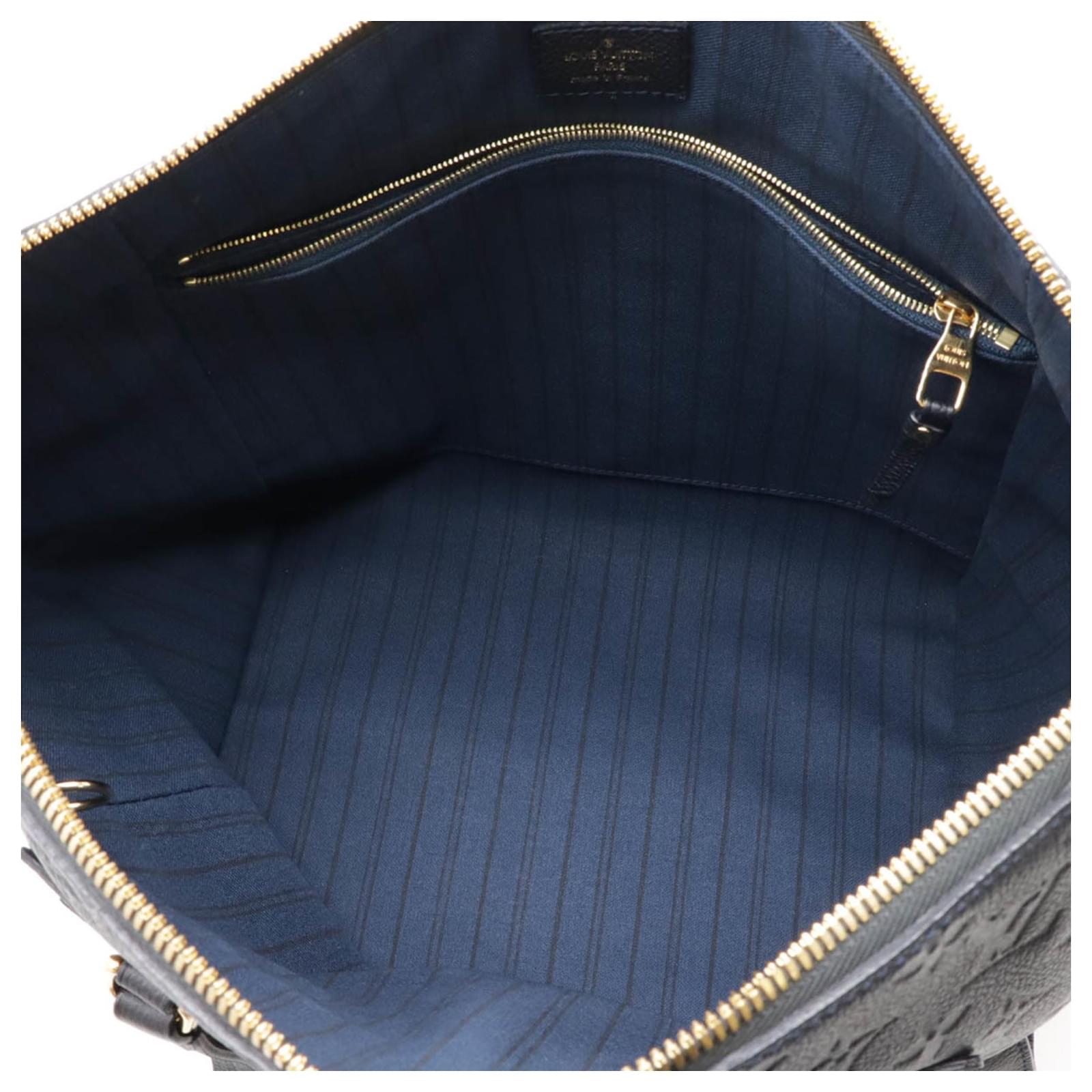 Louis Vuitton Monogram Empreinte Lumineuse PM Tote Bag Navy blue Cloth ref.2185523