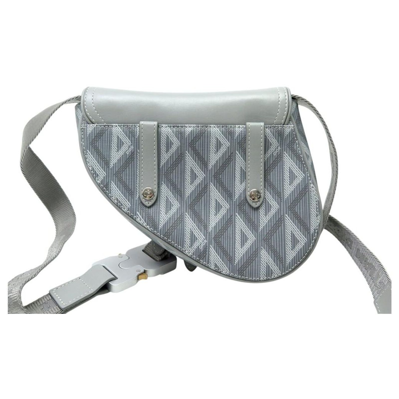 Dior MINI RIDER SLING BAG Gray CD Diamond Canvas Christian Dior NEW DIOR MINI SADDLE BAG MEN main image 4