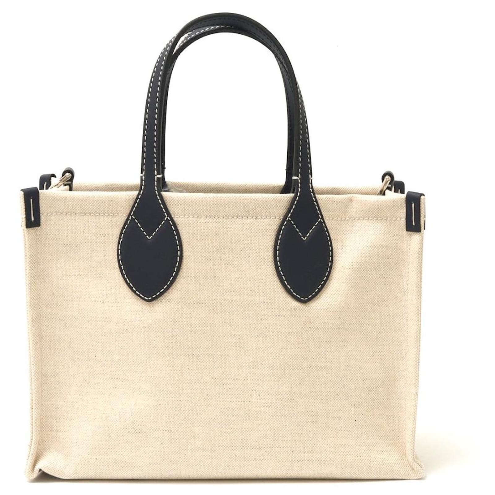Gucci Japan Limited Mini Tote Bag Brown Beige Linen ref