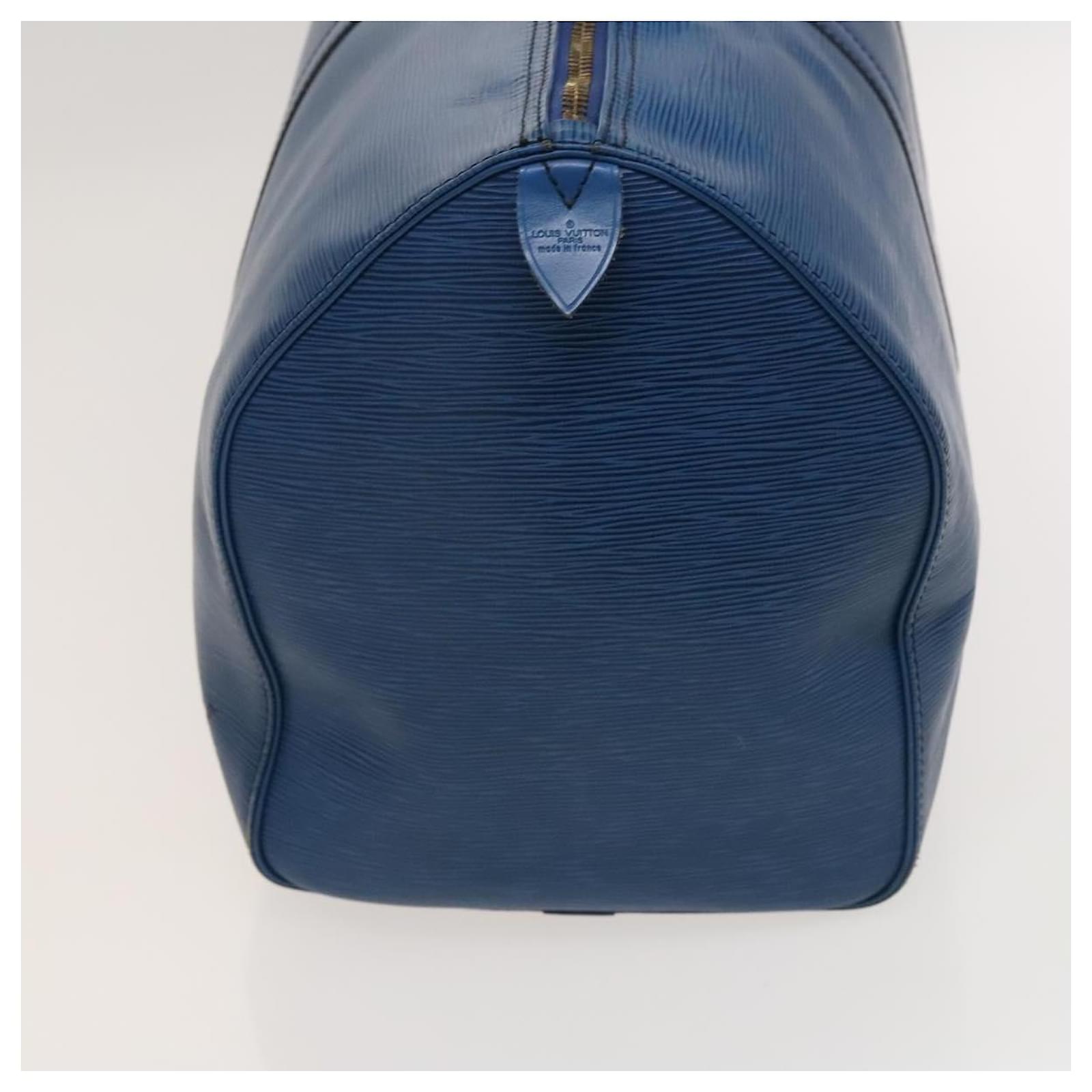 Louis Vuitton Keepall 50 Blue Leather  ref.2186607