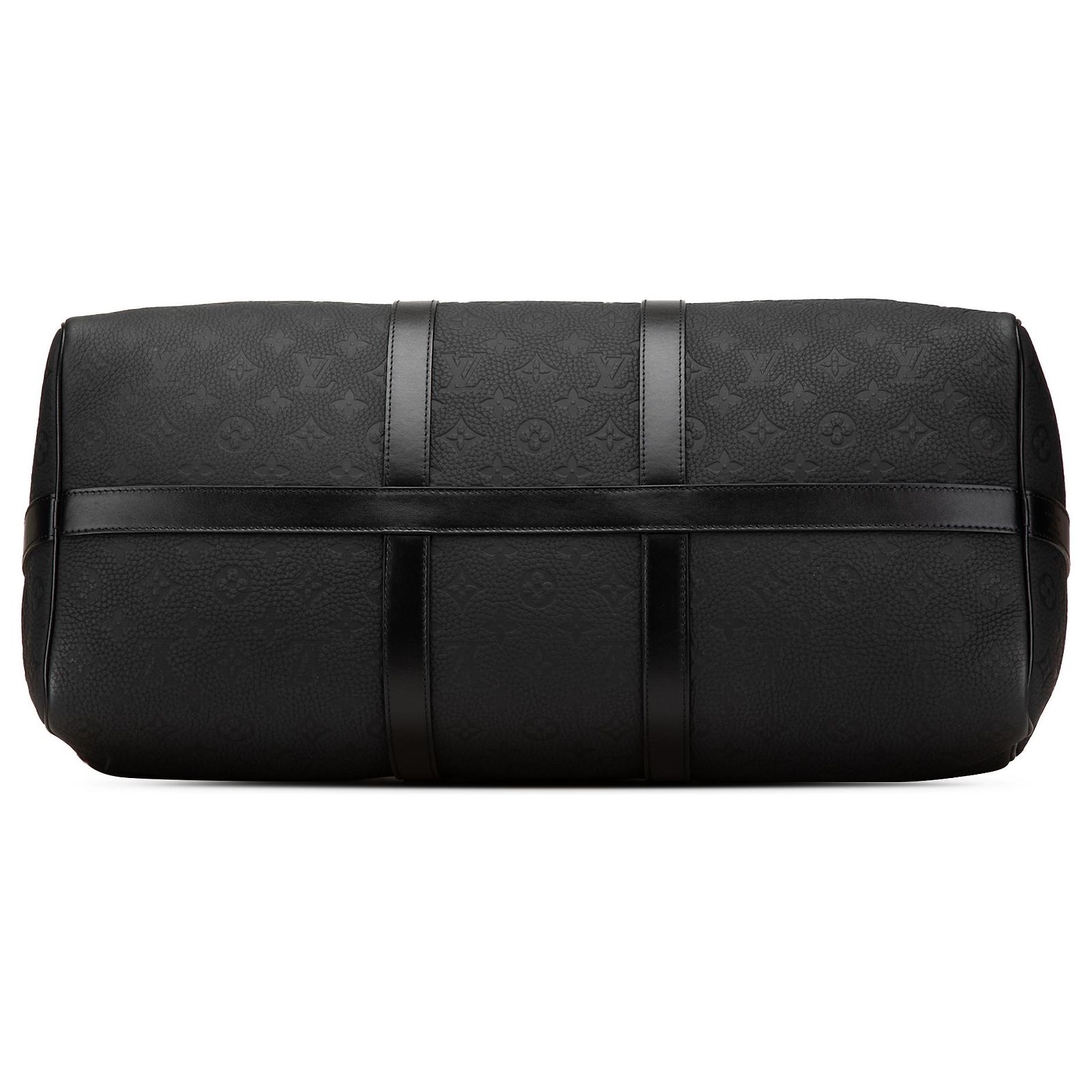 Louis Vuitton Black Monogram Taurillon Keepall Bandouliere 50 Leather ...