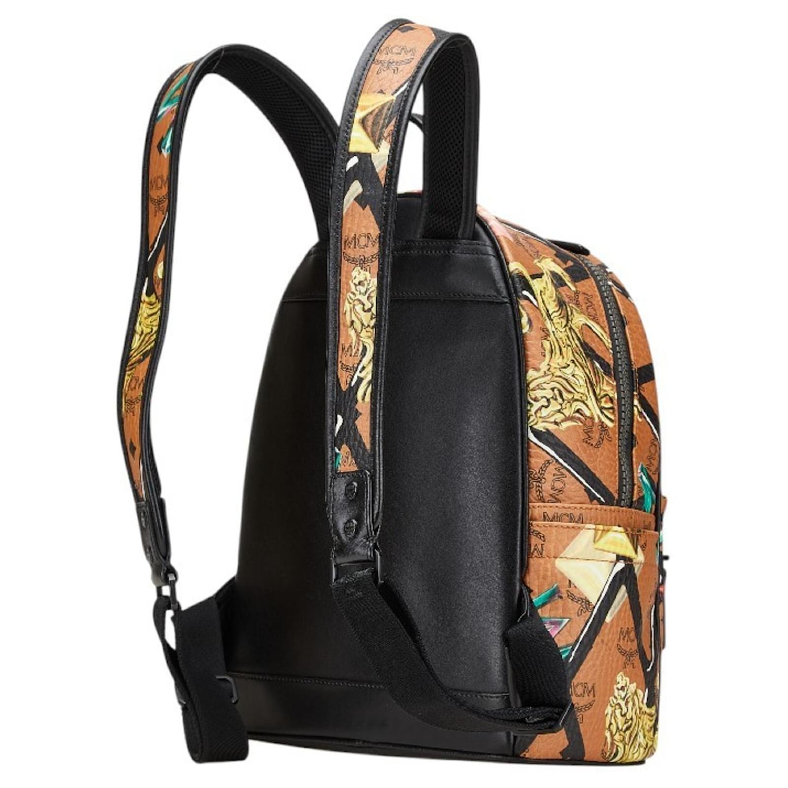 MCM Loveless Collaboration Visetos Backpack Brown Multiple colors