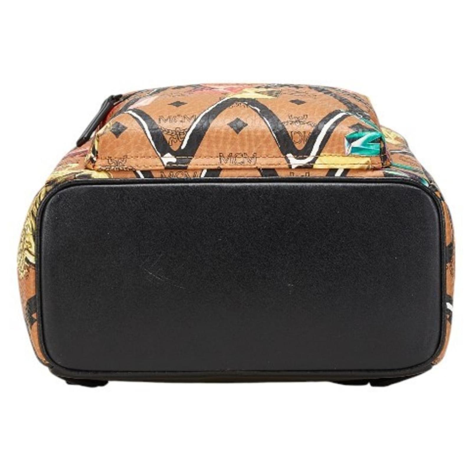 MCM Loveless Collaboration Visetos Backpack Brown Multiple colors