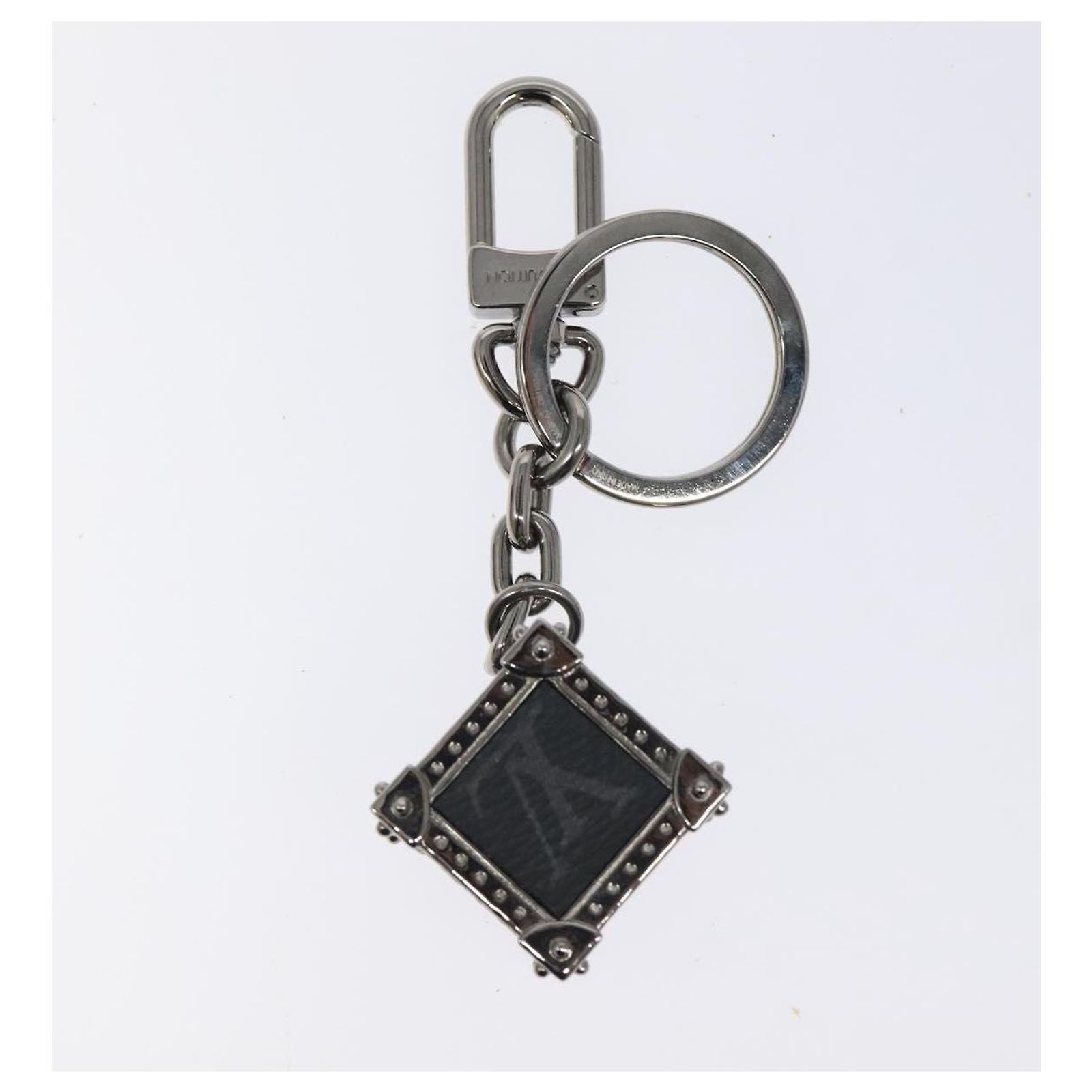 LOUIS VUITTON Monogram Eclipse Porte Cles Mon Cube Charm M68867 LV