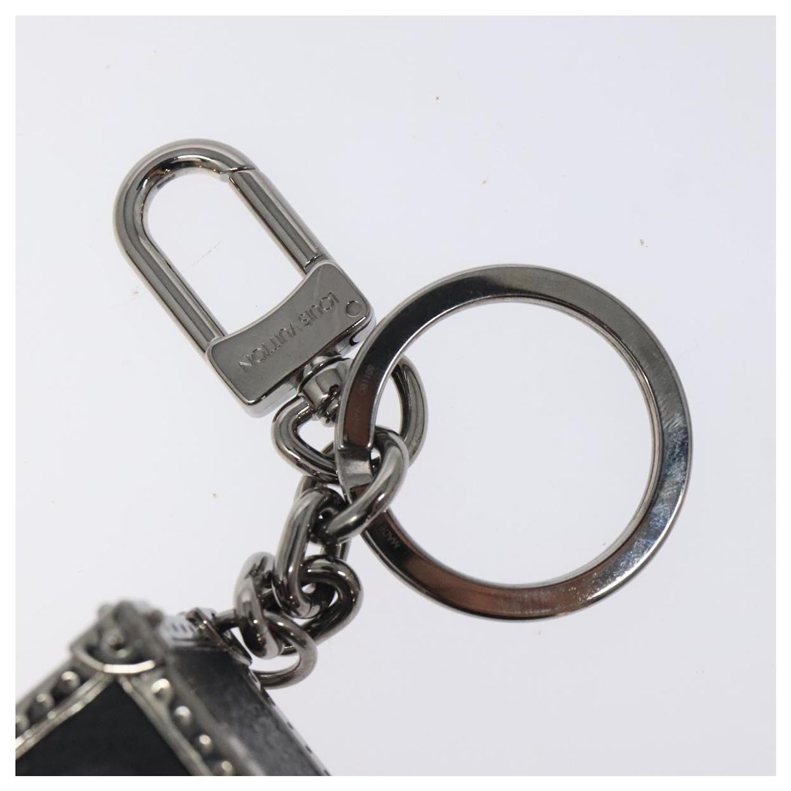 LOUIS VUITTON Monogram Eclipse Porte Cles Mon Cube Charm M68867 LV