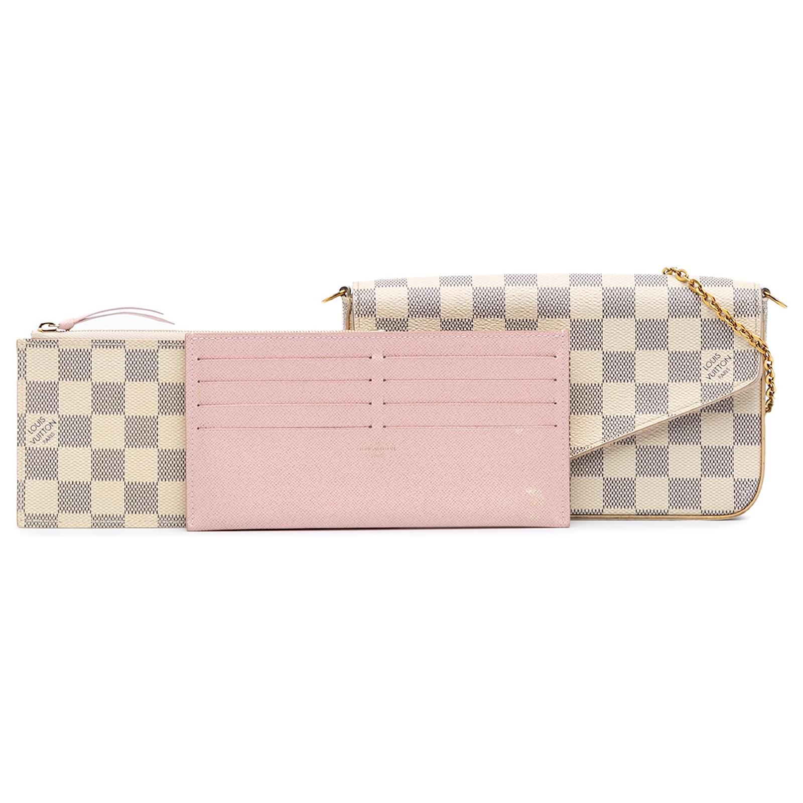Louis Vuitton White Damier Azur Pochette Felicie Cloth ref.2191677 - Joli  Closet
