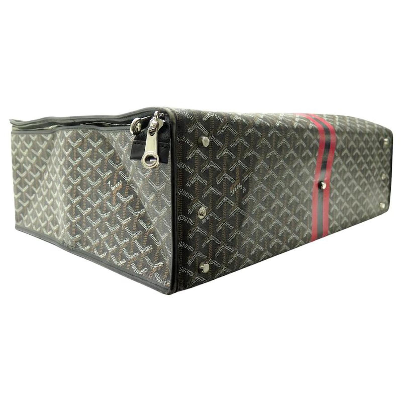 FOLDABLE TRAVEL BAG GOYARD GARMENT BAG IN GOYARDINE CANVAS Black