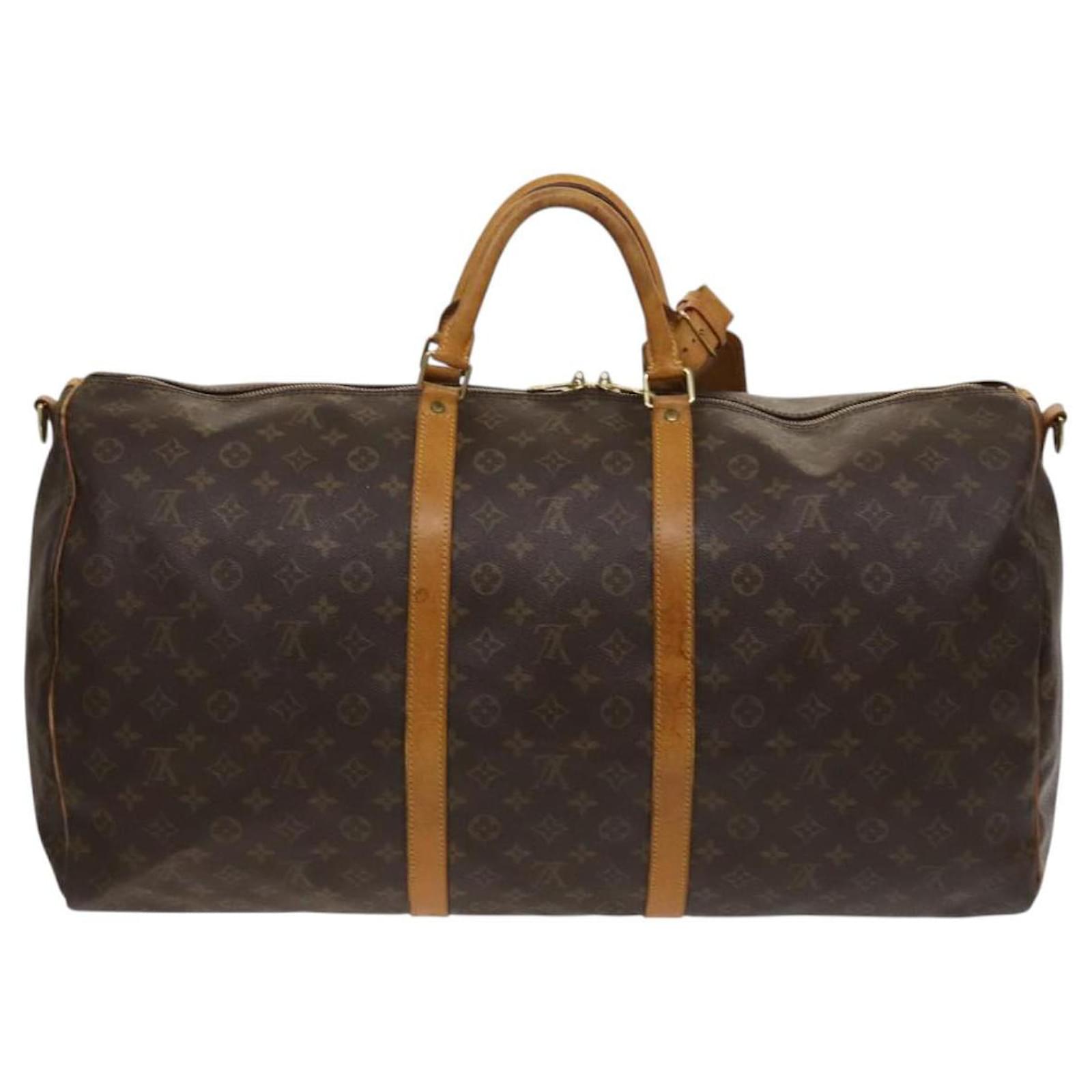 Louis Vuitton Keepall Bandoulire 60 Brown Cloth  ref.2192403