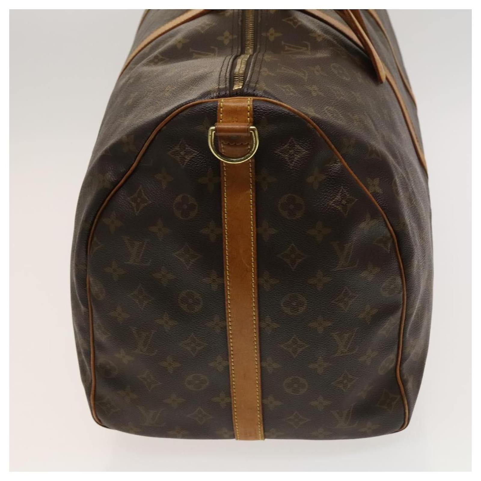 Louis Vuitton Keepall Bandoulire 60 Brown Cloth  ref.2192403