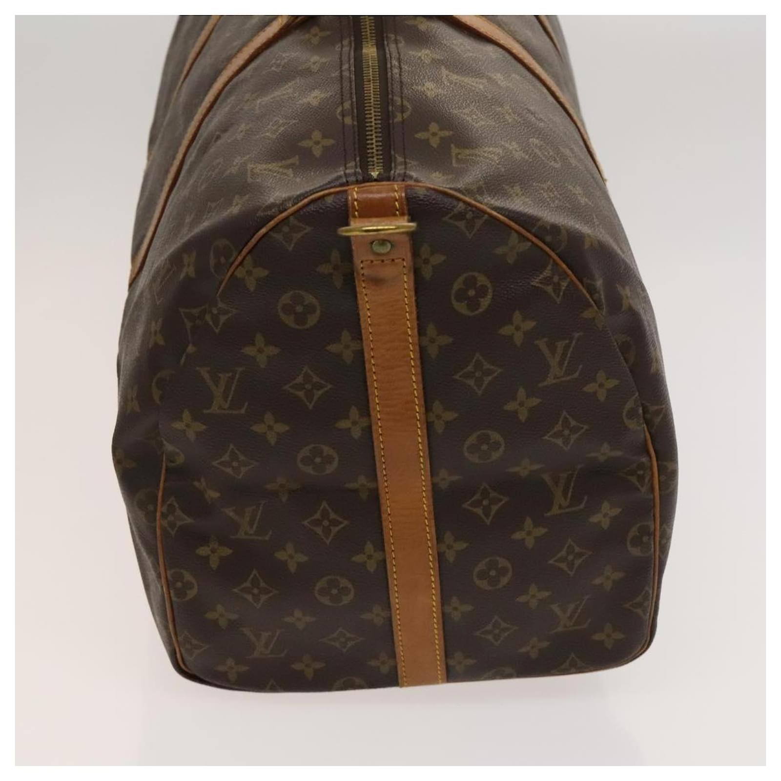 Louis Vuitton Keepall Bandoulire 55 Brown Cloth  ref.2193427
