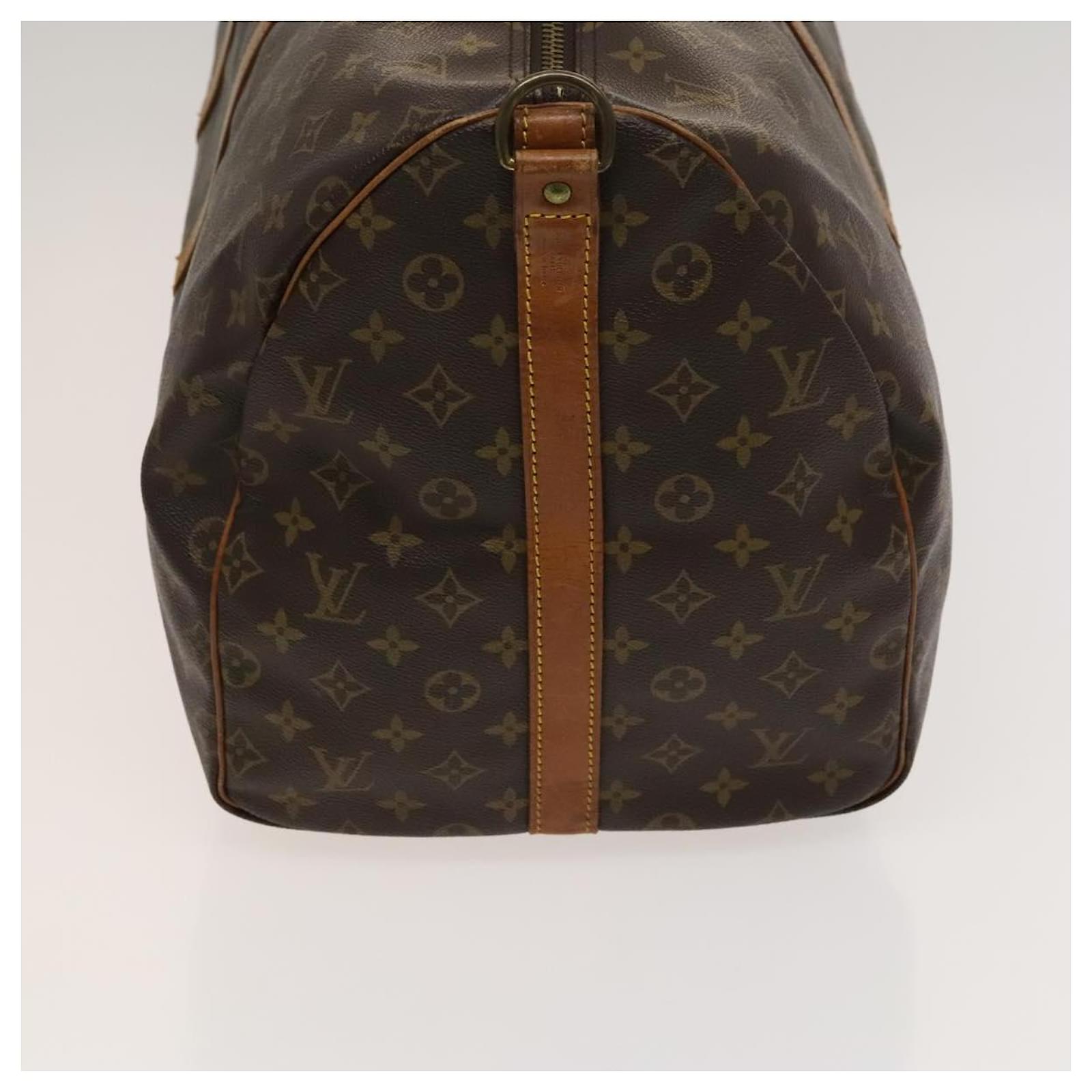 Louis Vuitton Keepall Bandoulire 55 Brown Cloth  ref.2193427