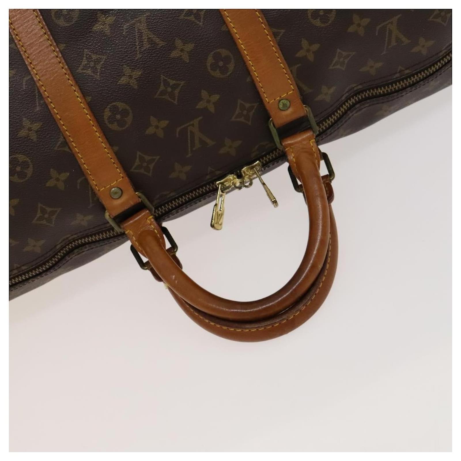 Louis Vuitton Keepall Bandoulire 55 Brown Cloth  ref.2193427