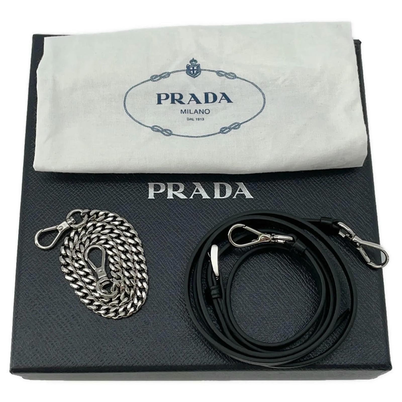 セール★PRADA★1NR015 Prada Shoulder Bag Triangle Mini Pouch 1NR015 Black Leather