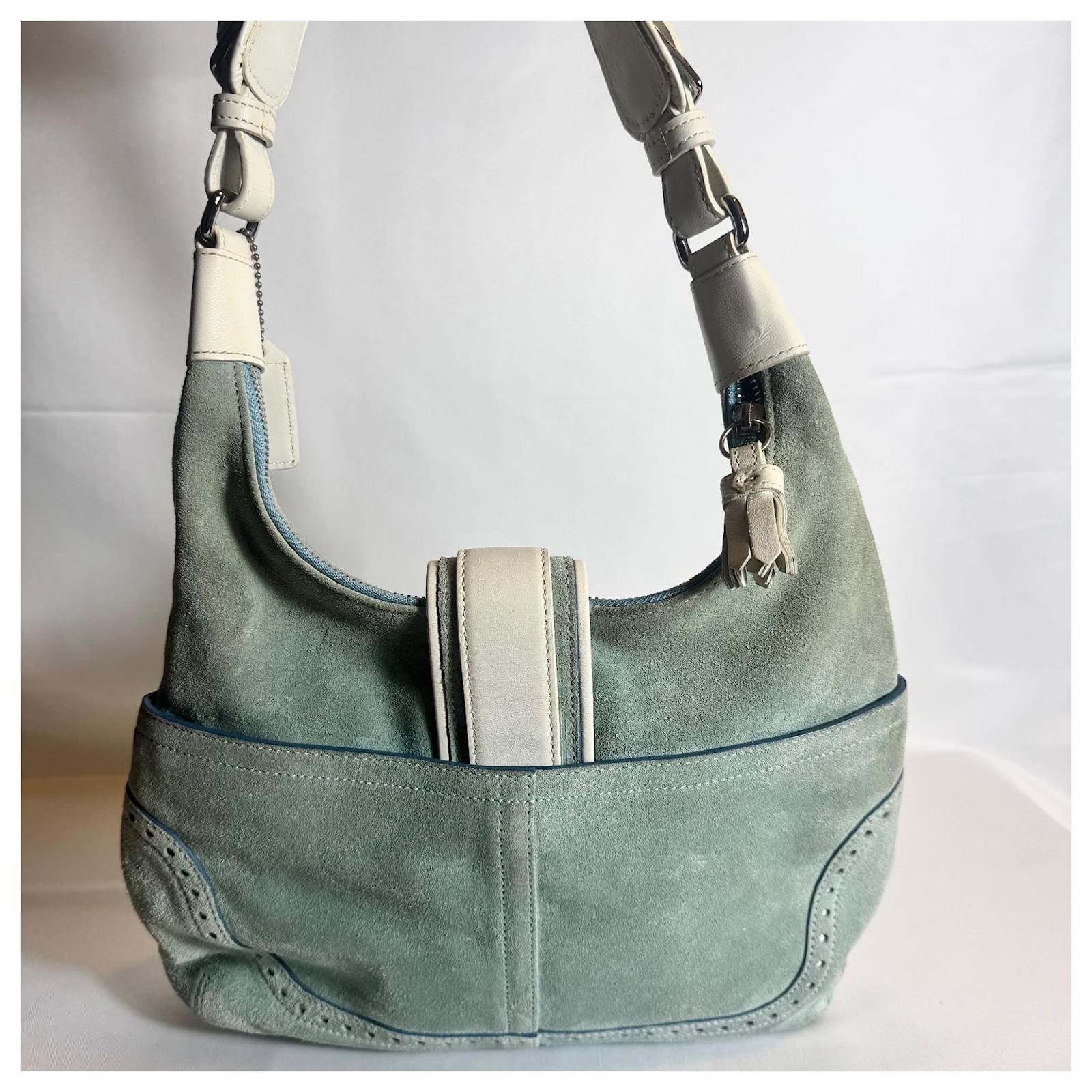 coach suede hand bag Y2K Hampton hobo bag Shoulder Bag Woman