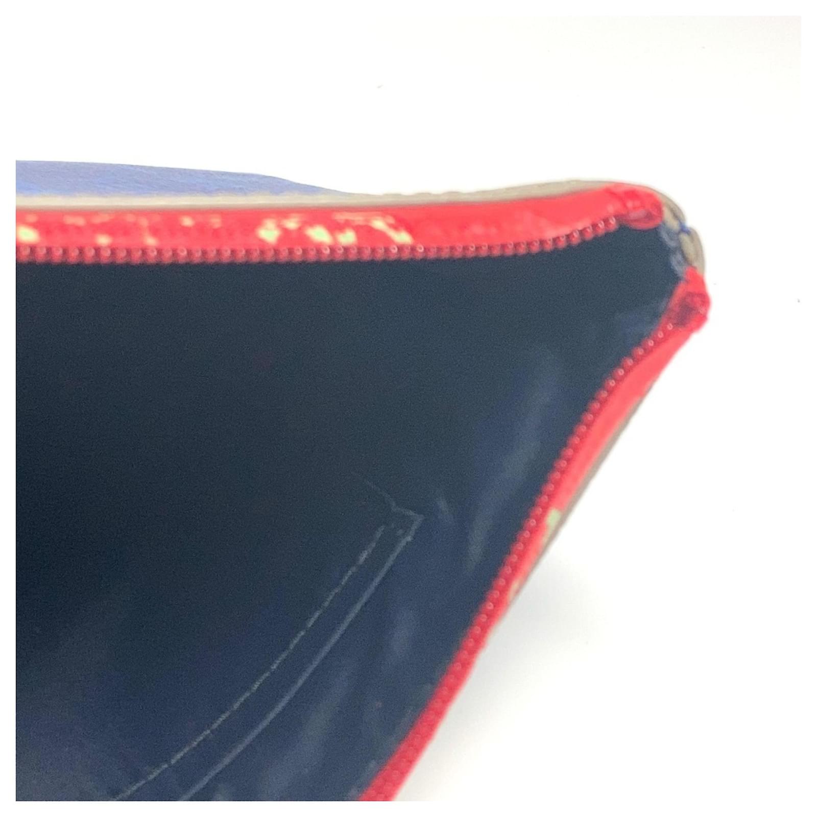 Louis Vuitton Monogram Pacific Apollo Bag Pouch Clutch Red Blue Patent leather  ref.2205820