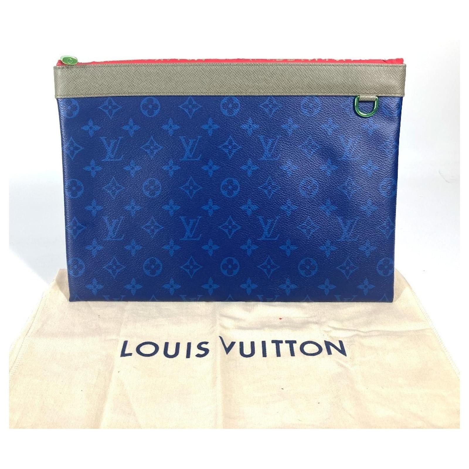 Louis Vuitton Monogram Pacific Apollo Bag Pouch Clutch Red Blue Patent leather  ref.2205820