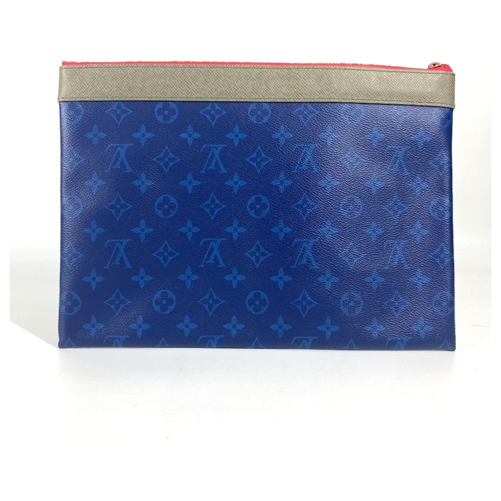 Louis Vuitton Monogram Pacific Apollo Bag Pouch Clutch Red Blue Patent leather  ref.2205820