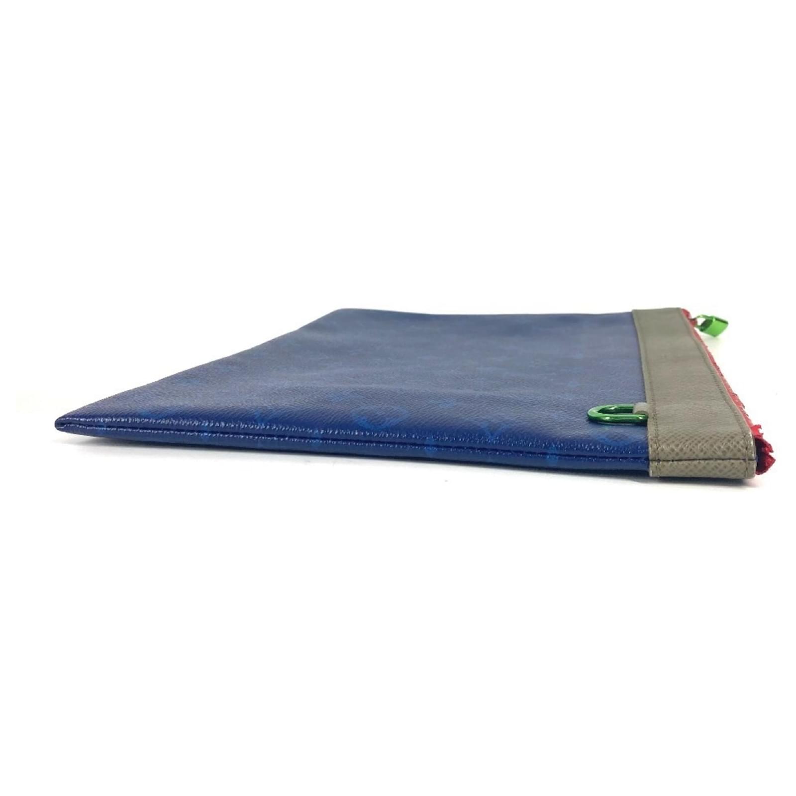 Louis Vuitton Monogram Pacific Apollo Bag Pouch Clutch Red Blue Patent leather  ref.2205820