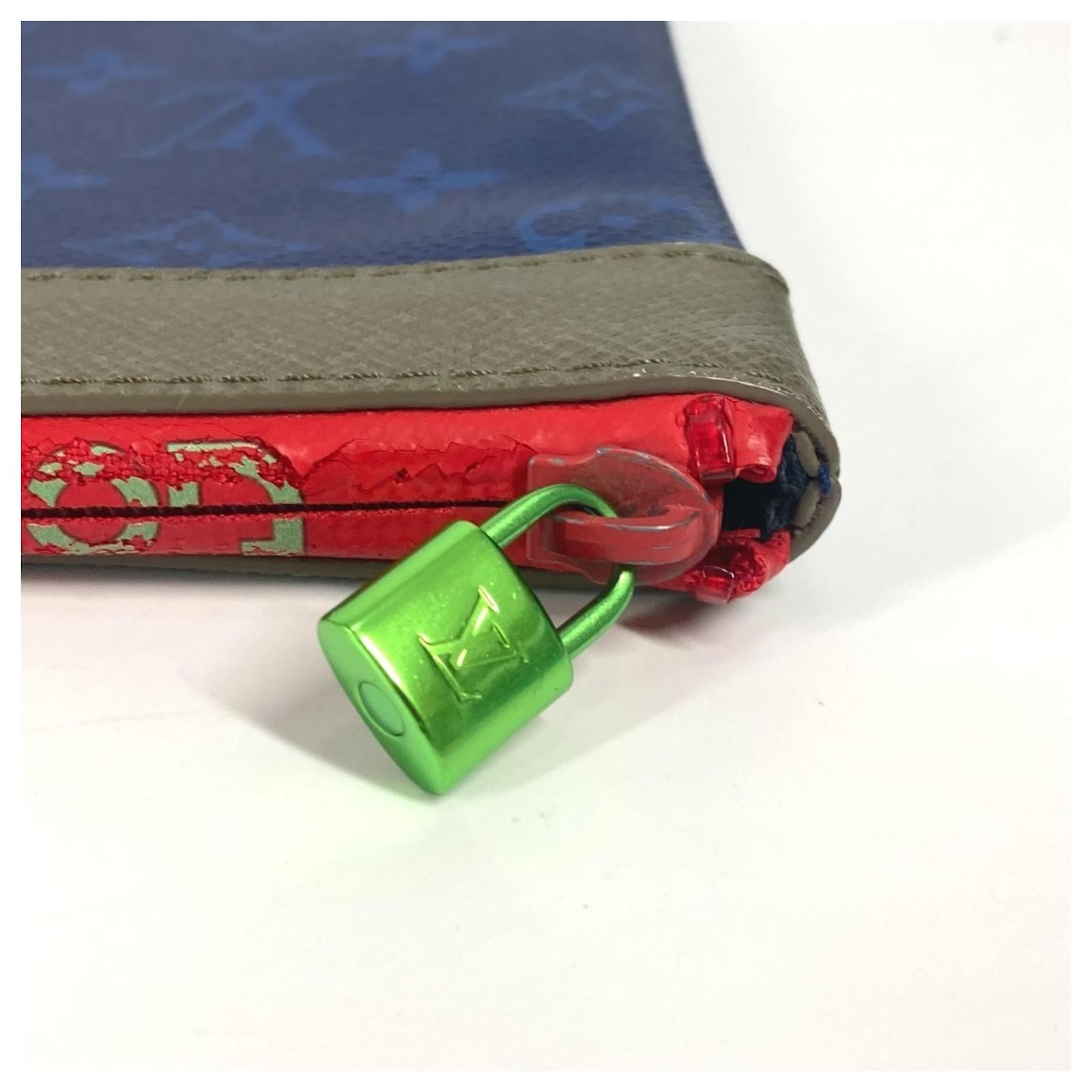 Louis Vuitton Monogram Pacific Apollo Bag Pouch Clutch Red Blue Patent leather  ref.2205820