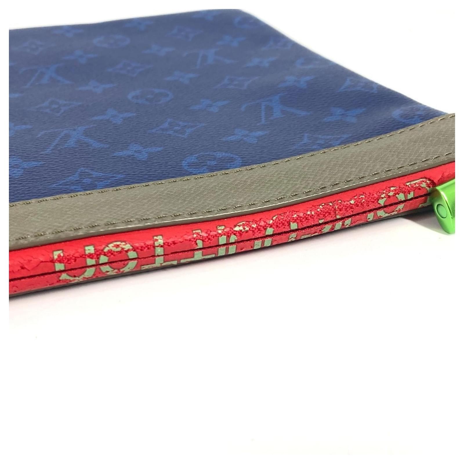 Louis Vuitton Monogram Pacific Apollo Bag Pouch Clutch Red Blue Patent leather  ref.2205820