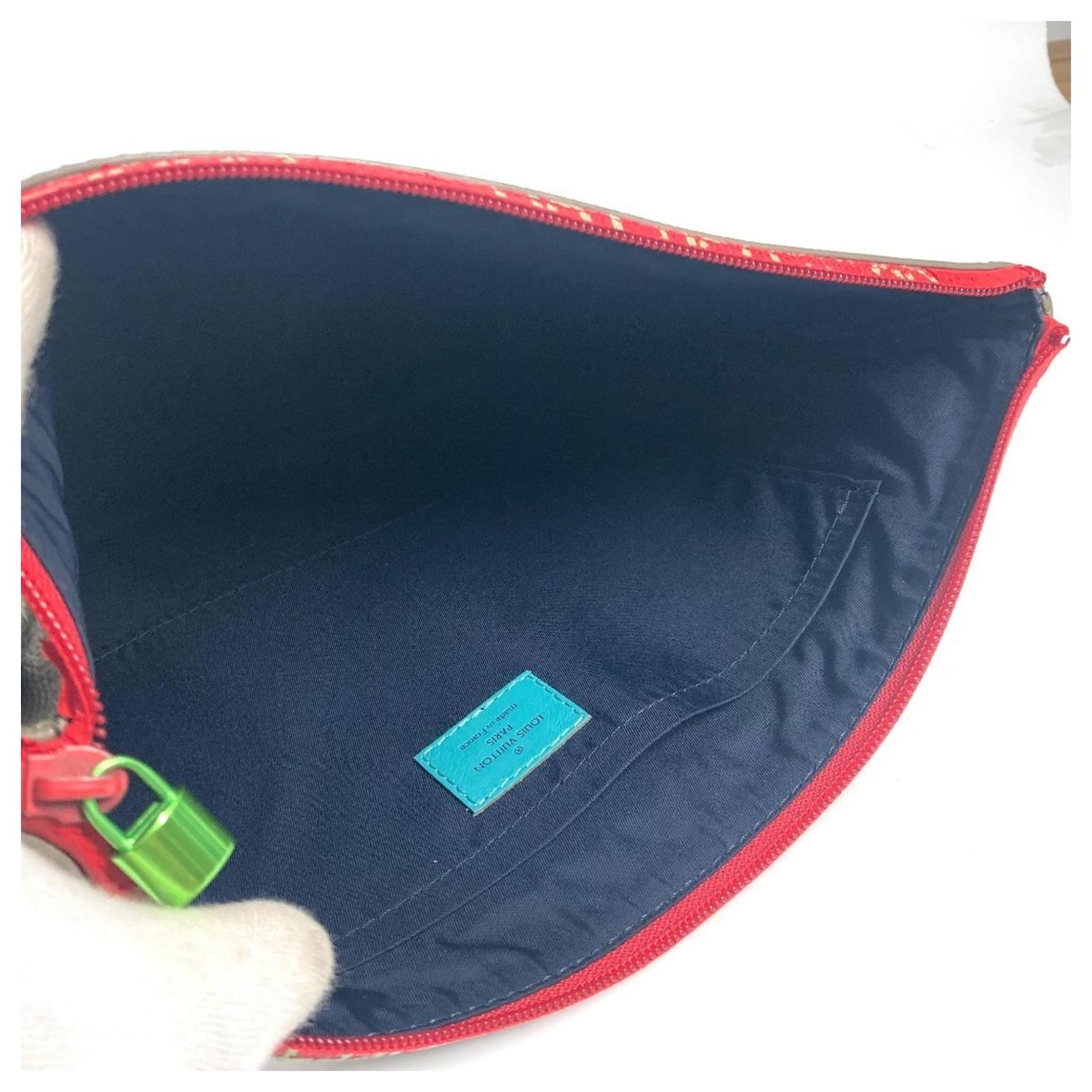 Louis Vuitton Monogram Pacific Apollo Bag Pouch Clutch Red Blue Patent leather  ref.2205820