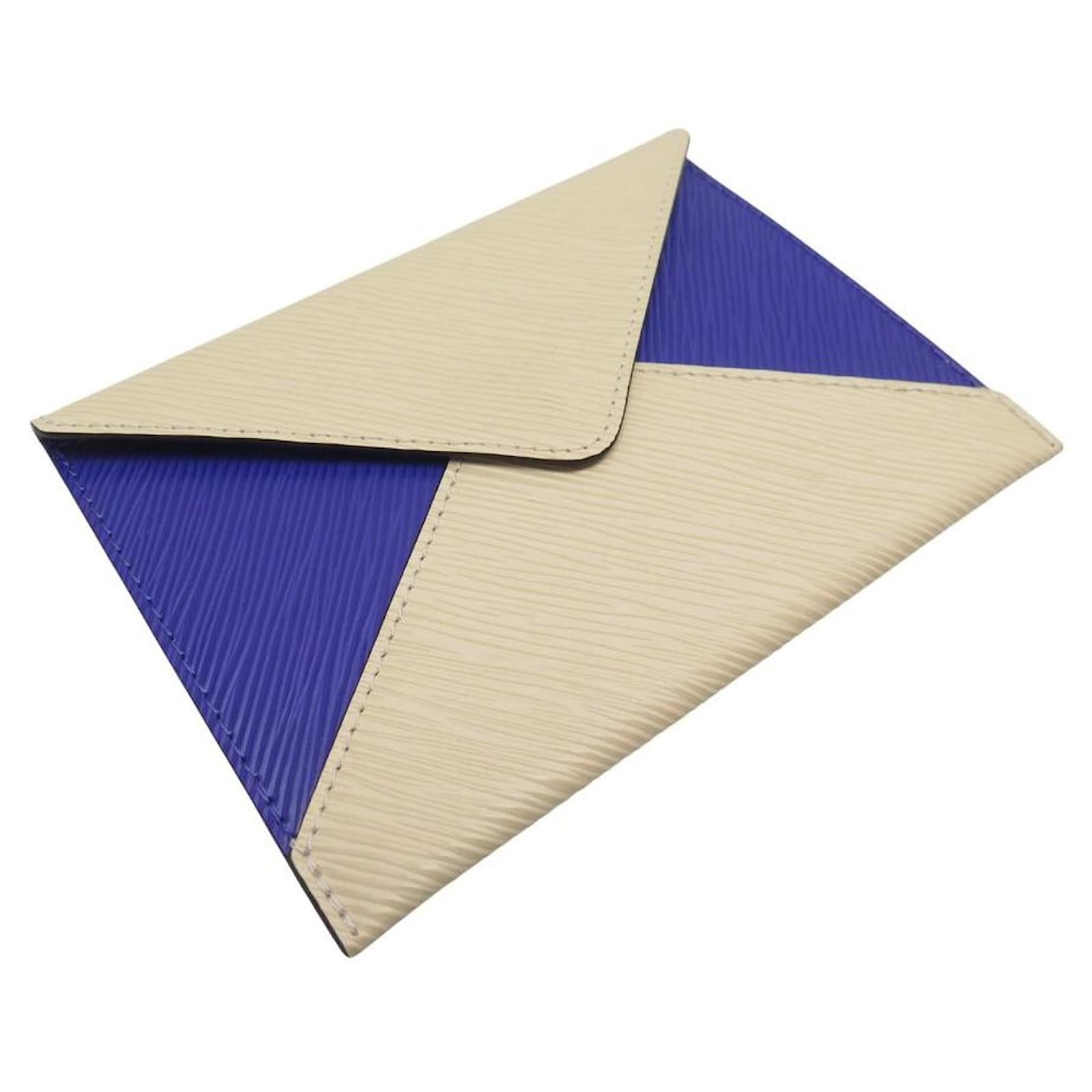 NEW LOUIS VUITTON ENVELOPE INVITATION RUNWAY PM EPI LEATHER BICOLORE BAG  ref.2206373
