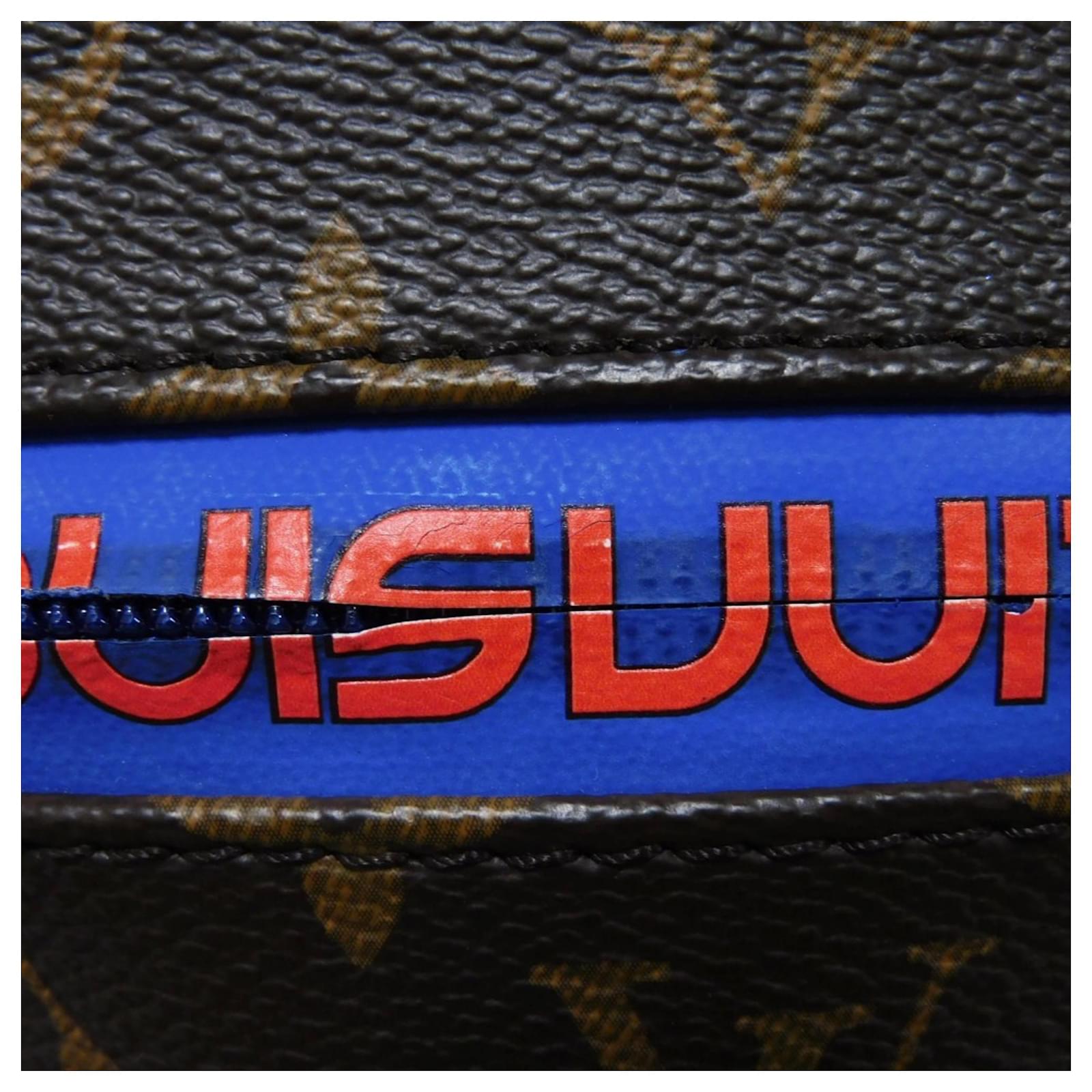 Louis Vuitton Apollo Backpack Brown Blue Monogram Leather Patent leather ref.2209075